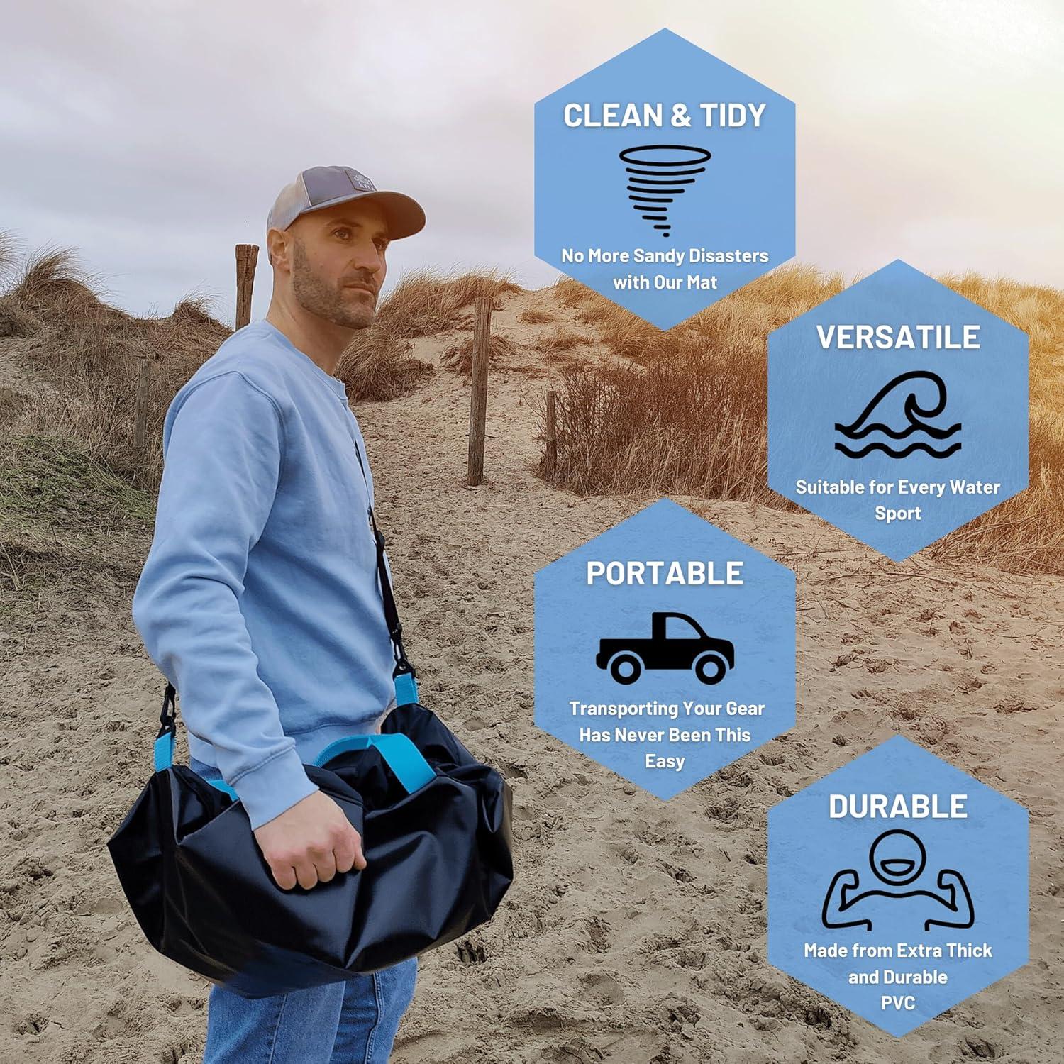 Alfombrilla de Cambio de Traje de Neopreno Hang 11 81cm Azul