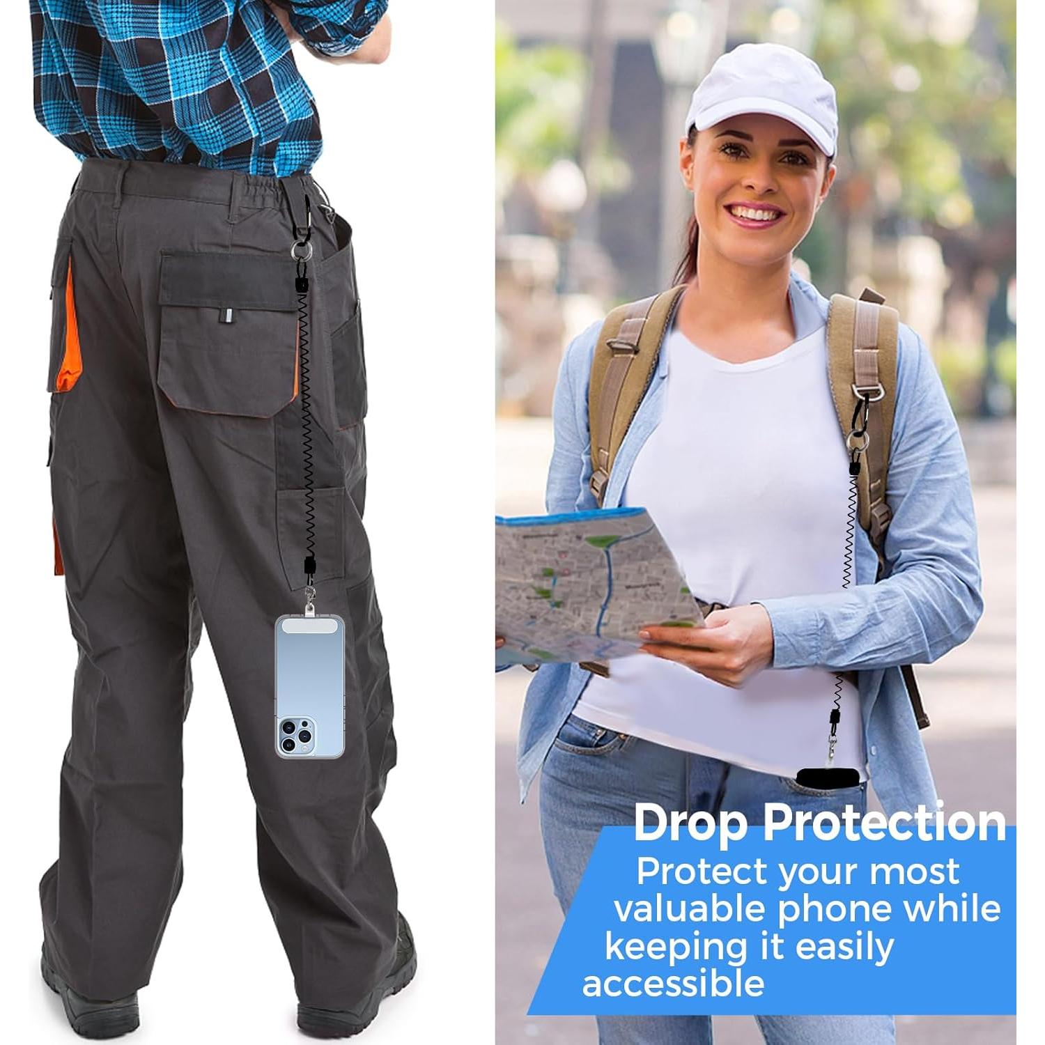 Lanyard para Teléfono JingRoom - 2 Correas Antirrobo Negro