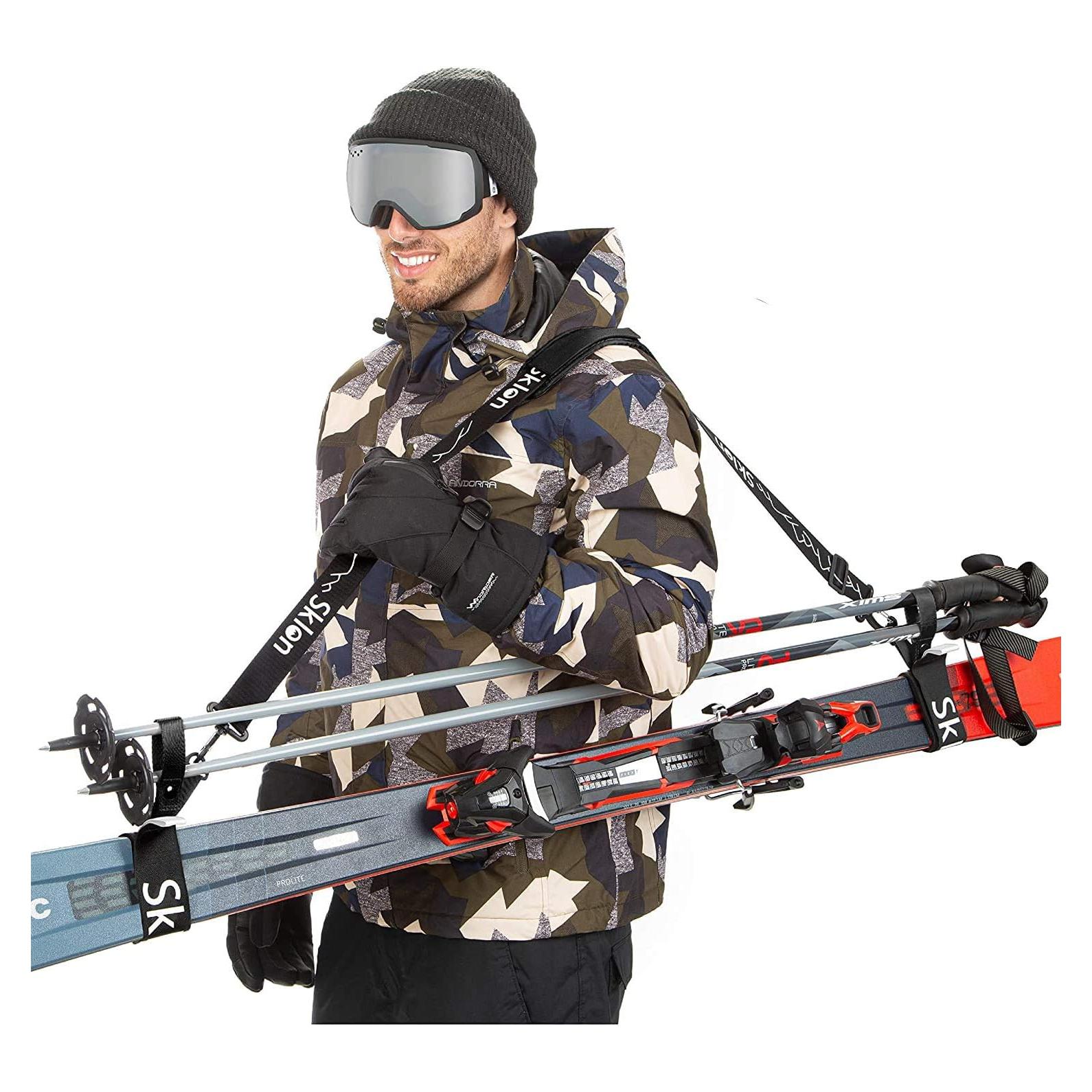 Correa para Esquís Sklon con Almohadilla Acolchada - Negro