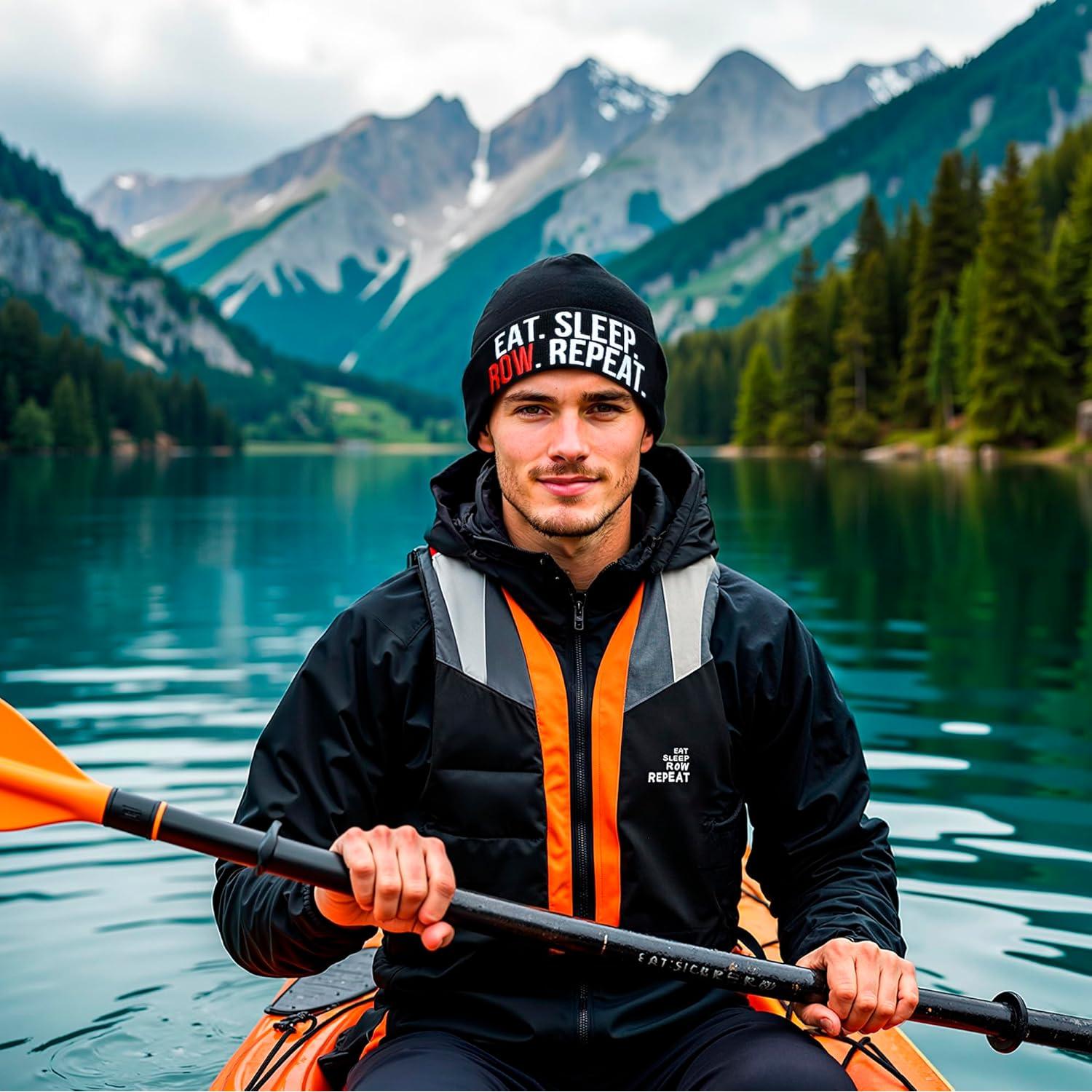 Gorro de Remo VELENTI para Hombres - Invierno Bordado Negro