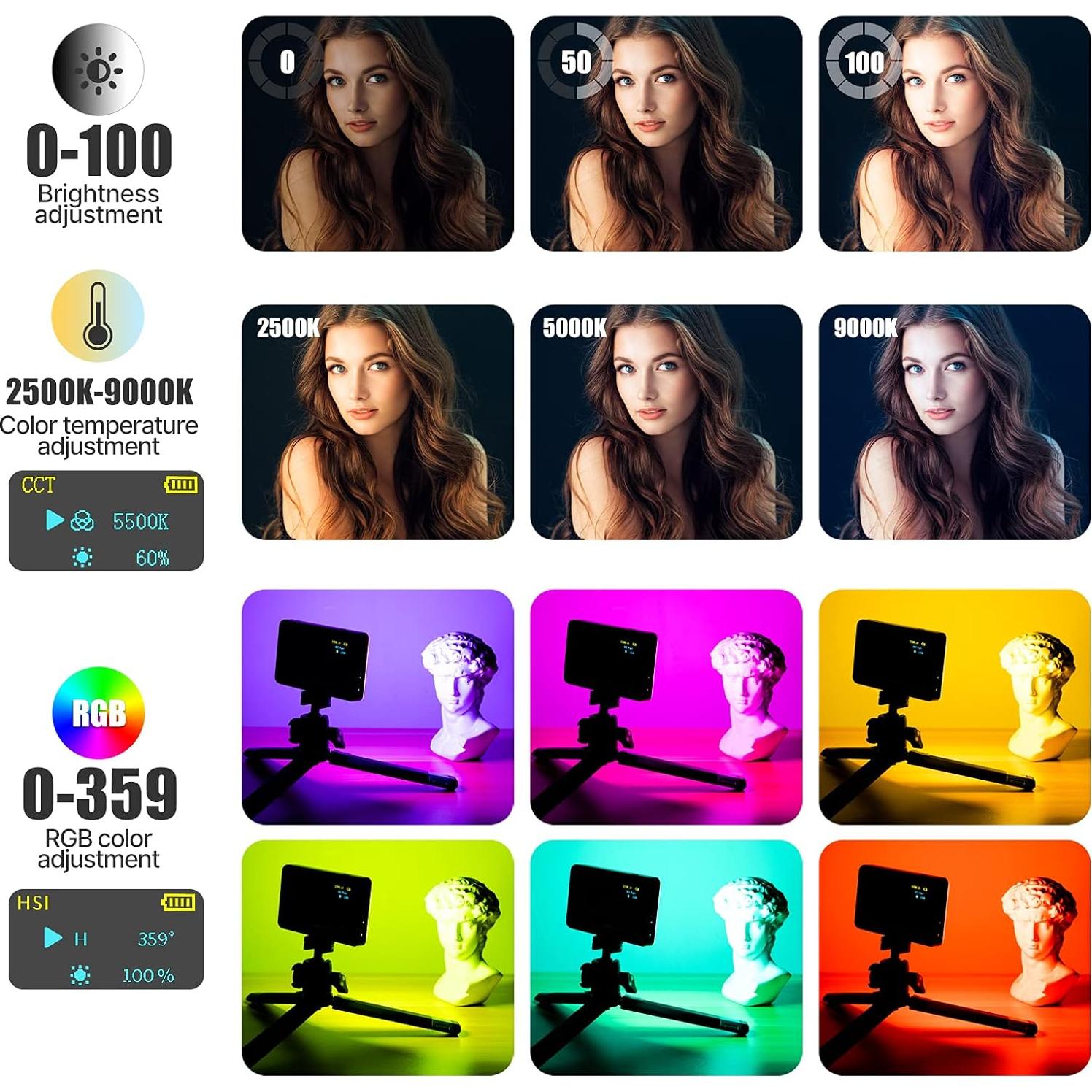 VIJIM VL120 Luz de Video RGB LED Portátil 2500-9000K