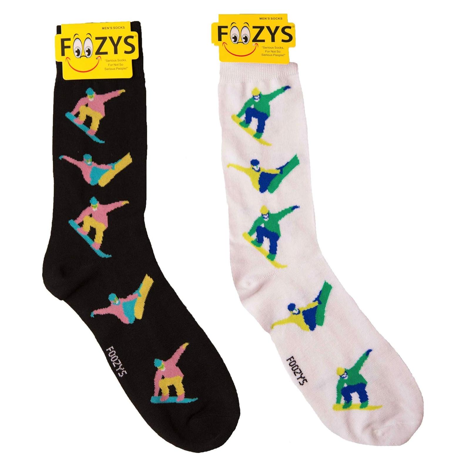 Calcetines Crew Foozys para Hombres - 2 Pares, Talla 4-10