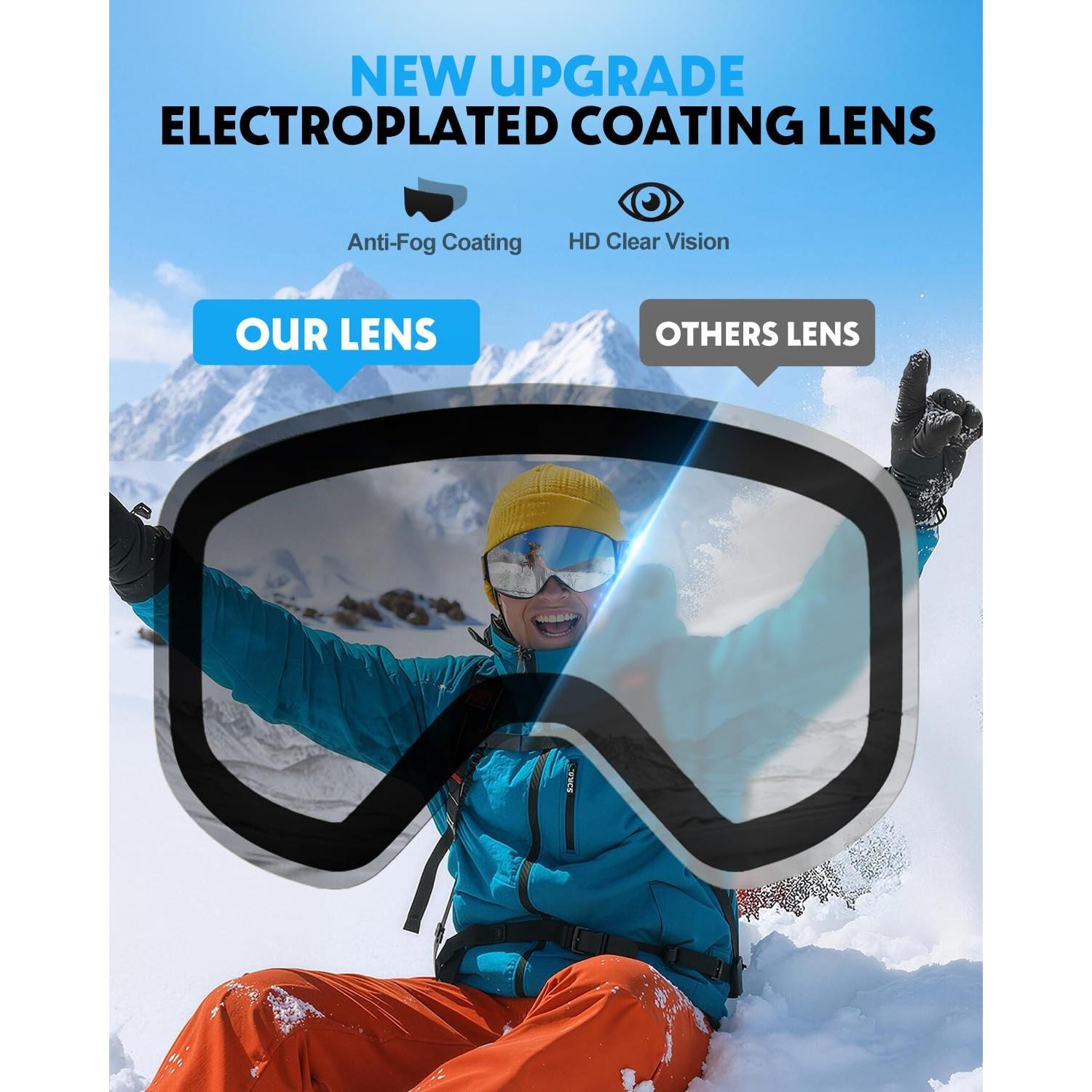 Gafas de Esquí SNOWALVA Ver.2 UV400 Antivaho para Adultos