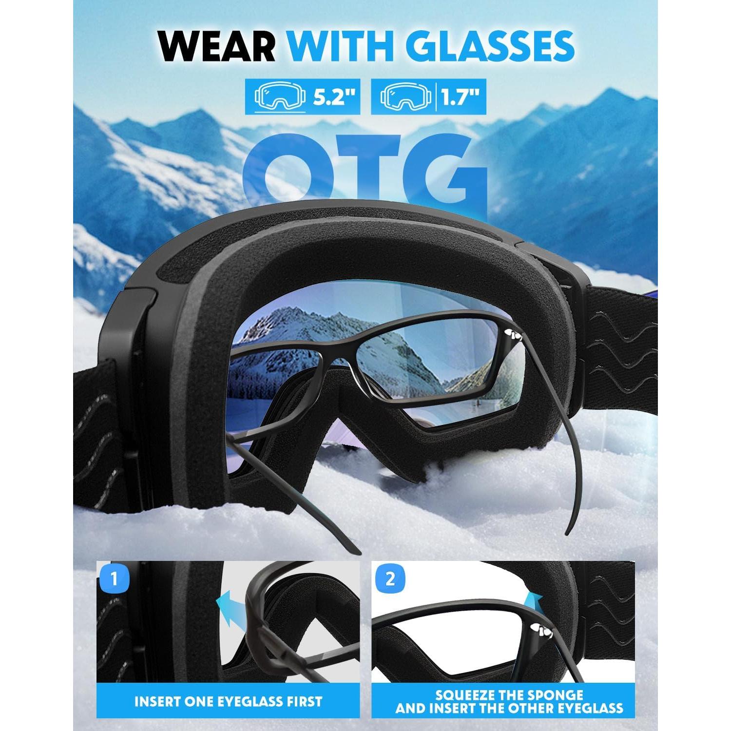 Gafas de Esquí SNOWALVA Ver.2 UV400 Antivaho para Adultos