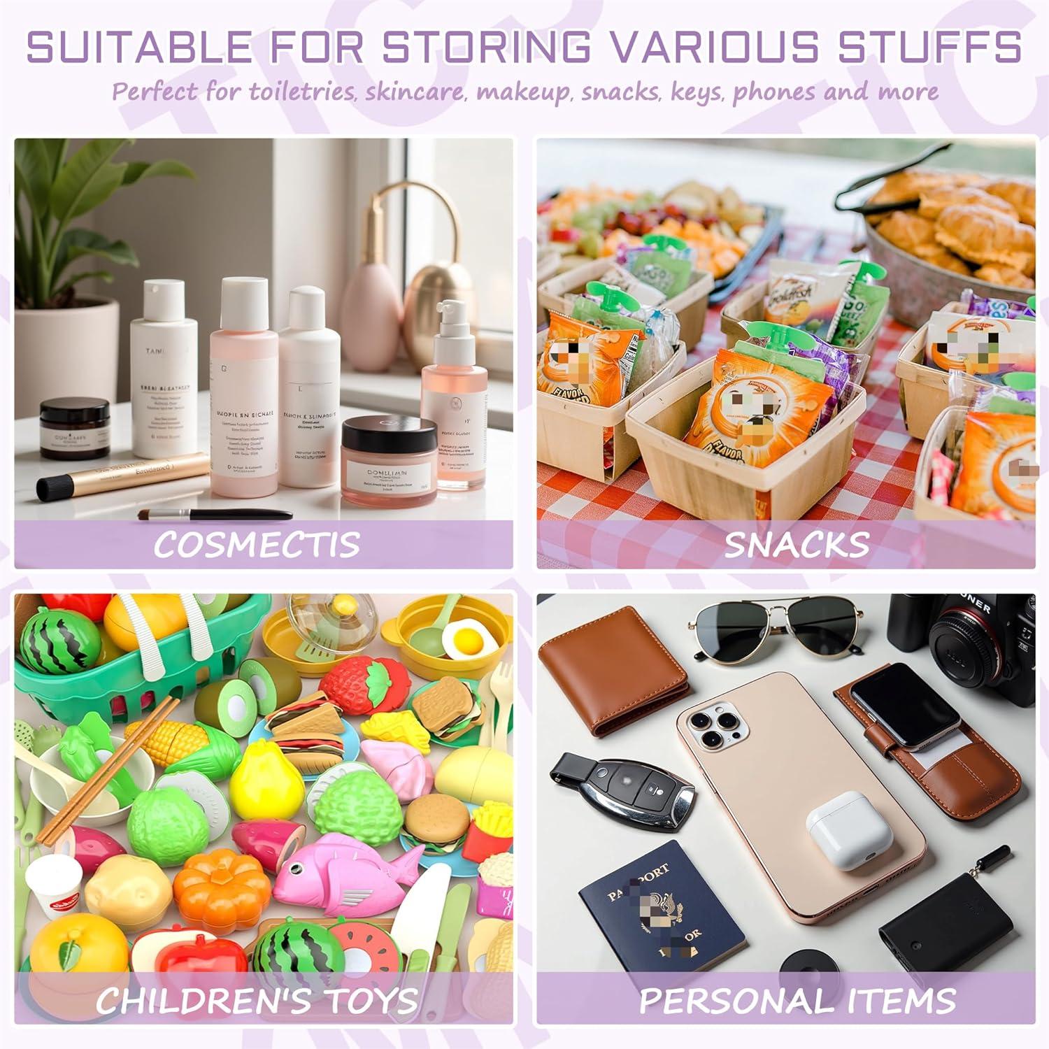 Set de 2 Bolsas de Maquillaje BuyCard GYMNAST Púrpura PVC Impermeable