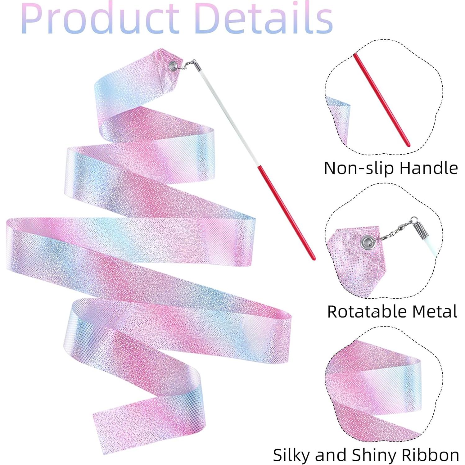 Juego de 2 Cintas de Danza TKYZMS 200 cm con Estrellas Brillantes