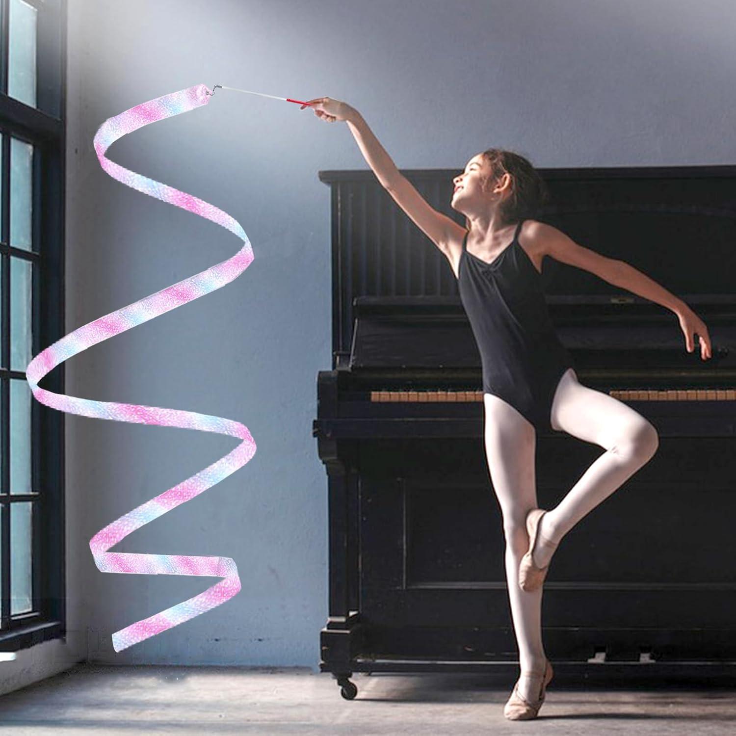 Juego de 2 Cintas de Danza TKYZMS 200 cm con Estrellas Brillantes