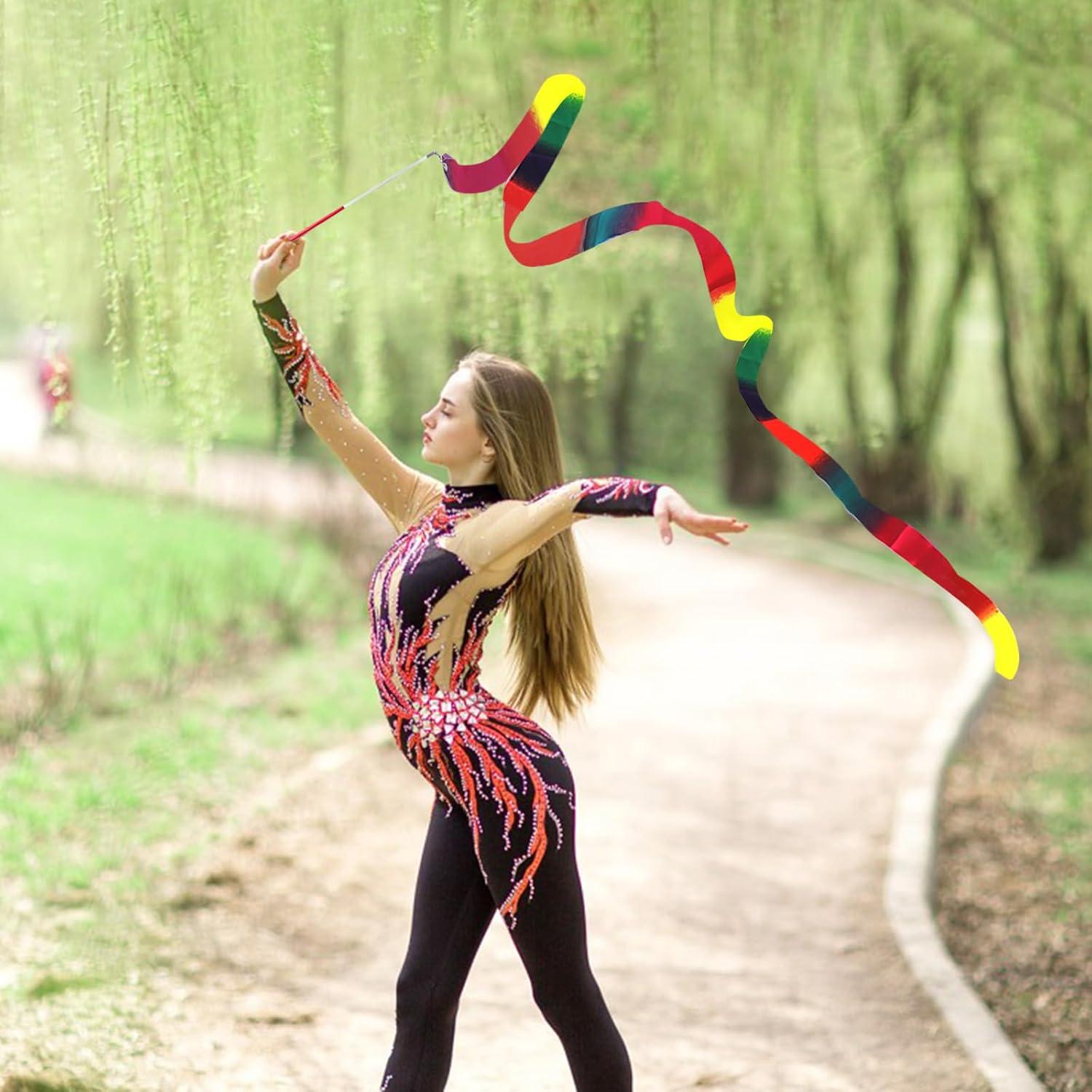 Juego de 2 Cintas de Danza TKYZMS 200 cm con Estrellas Brillantes
