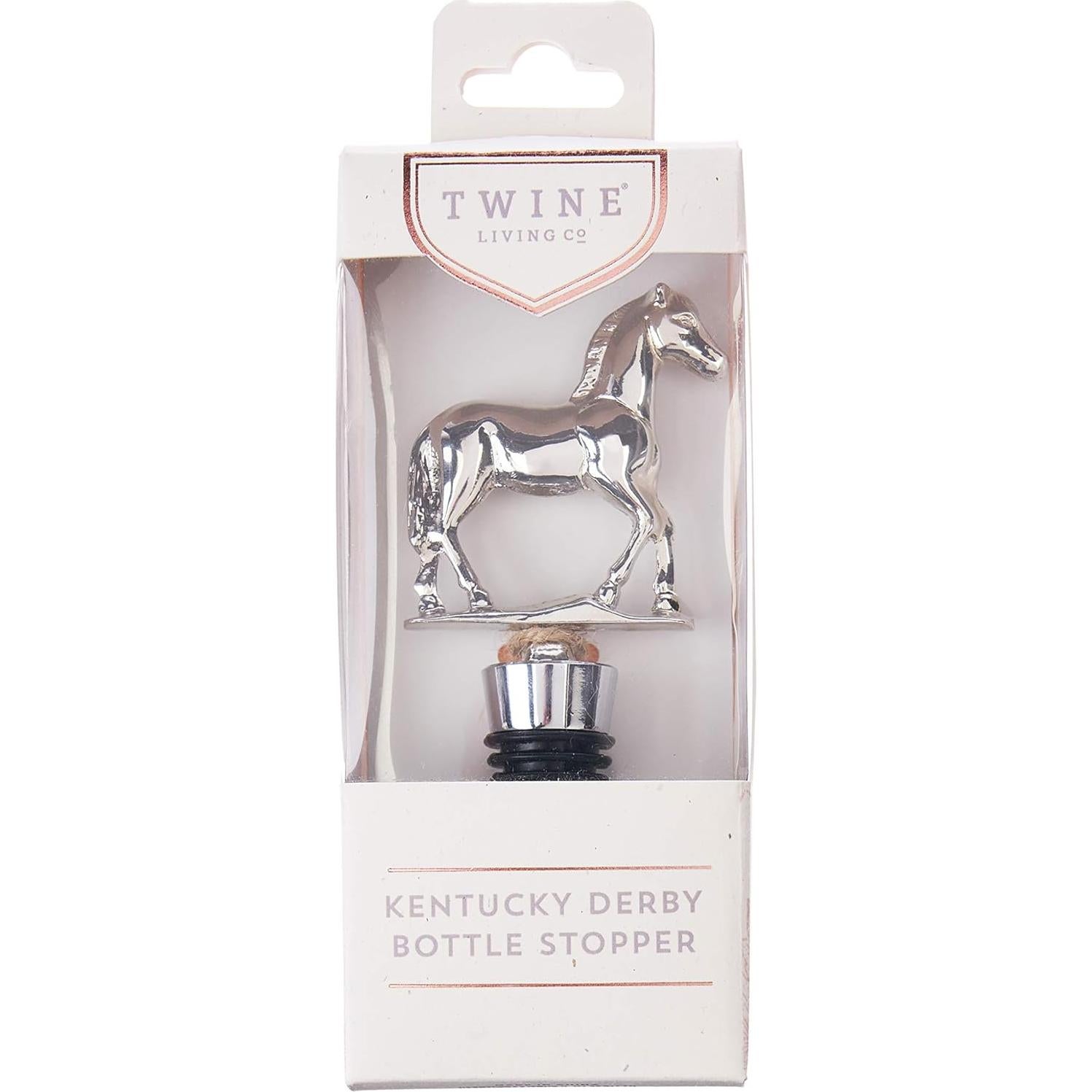 Tapón de Vino Twine Derby Caballo Metal Plata 80g