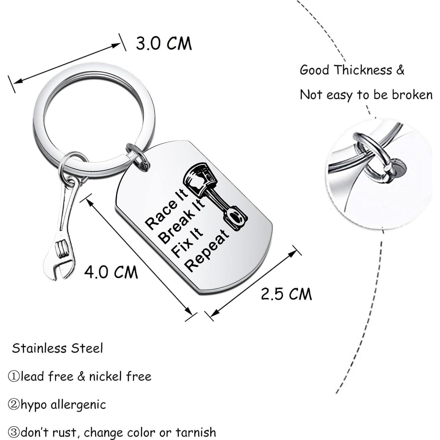 Llavero Mecánico de Autos Gzrlyf con Mensaje Inspirador