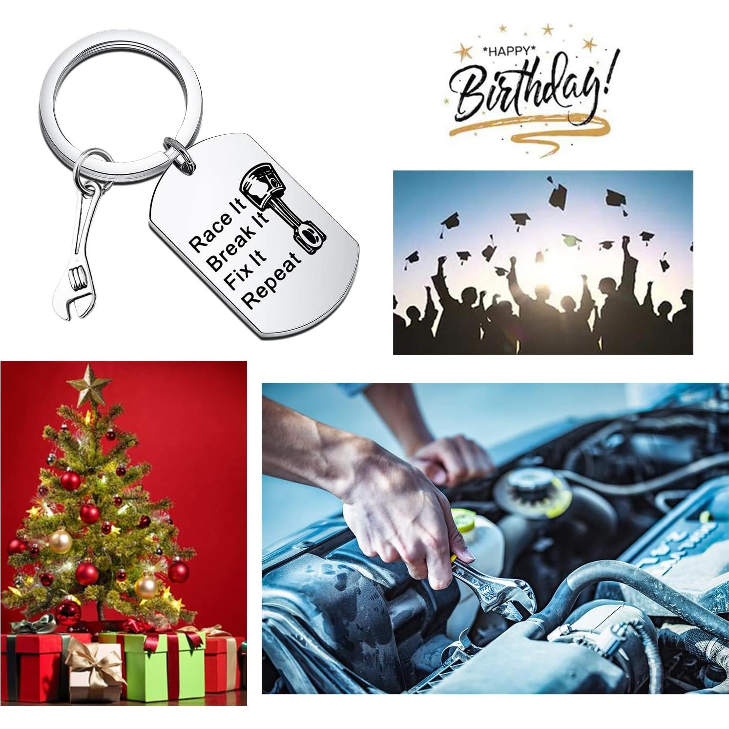 Llavero Mecánico de Autos Gzrlyf con Mensaje Inspirador