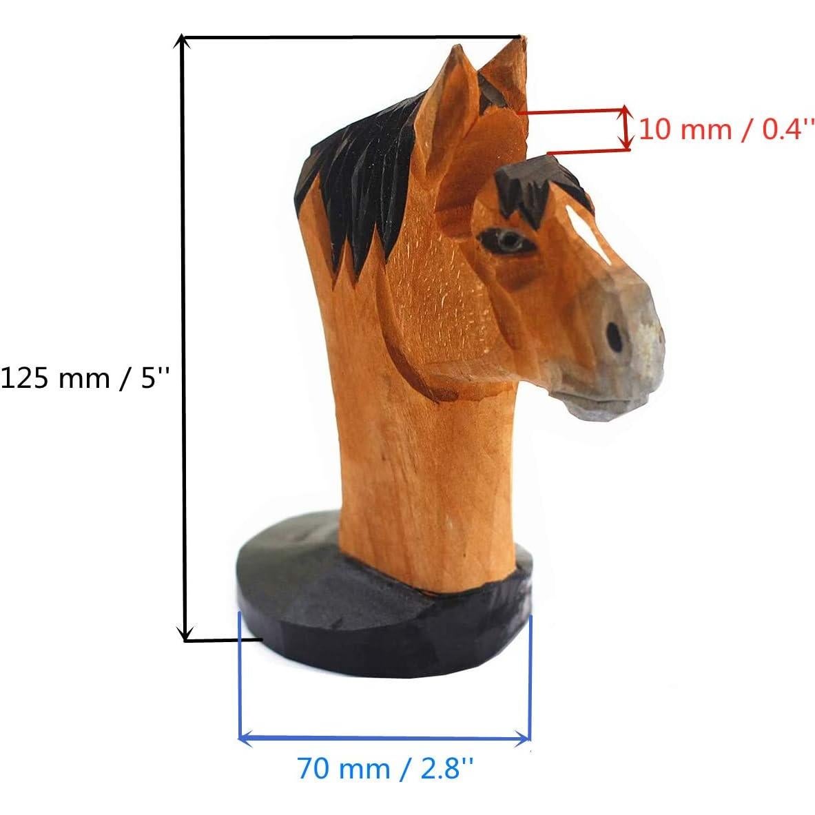 Soporte para Gafas de Madera TANG SONG Caballo Tallado a Mano