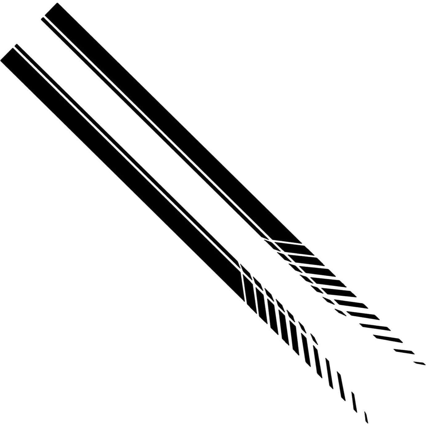 Calcomanías Lateral Auto SUNJIKA Vinilo Negro 190x9cm 2PCS