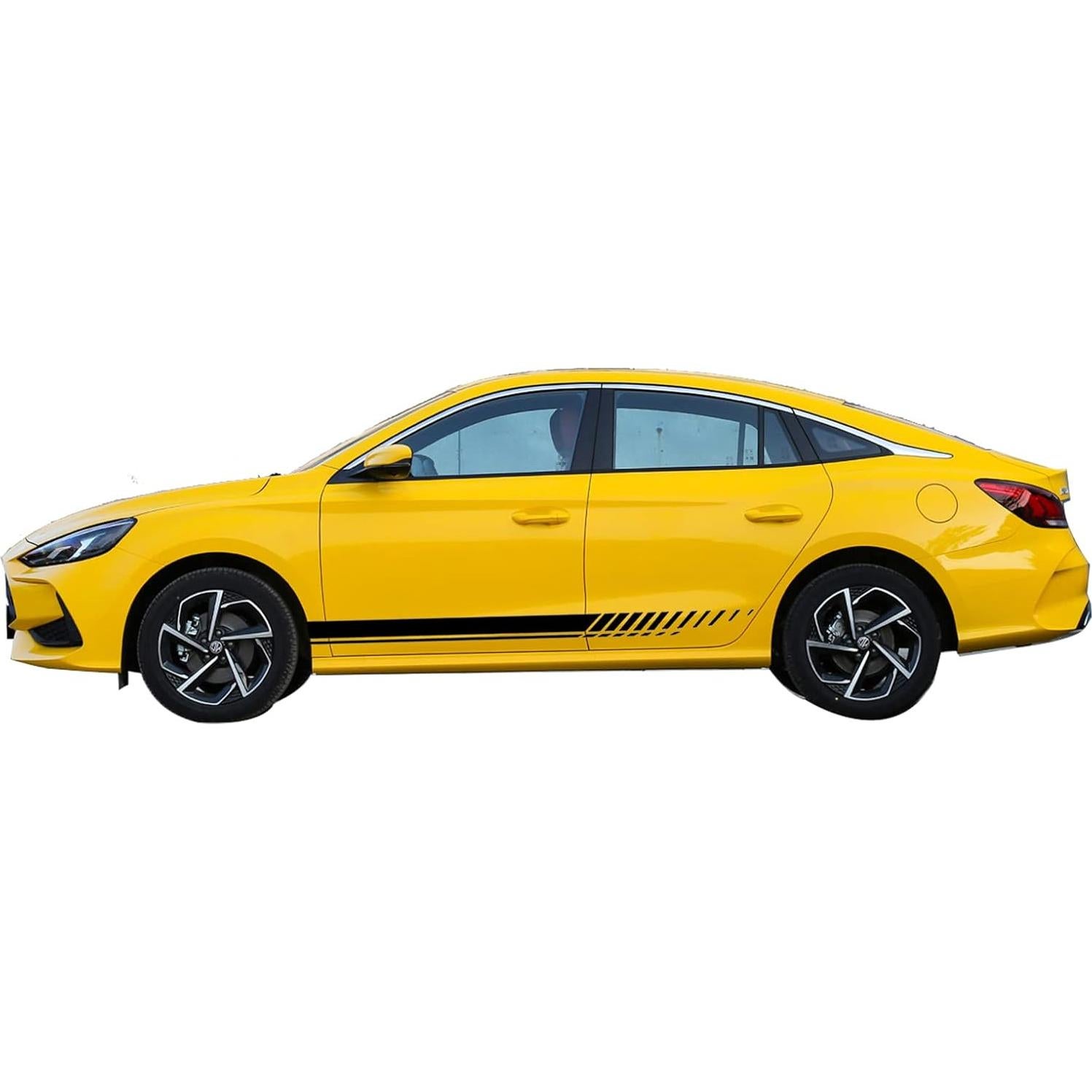 Calcomanías Lateral Auto SUNJIKA Vinilo Negro 190x9cm 2PCS