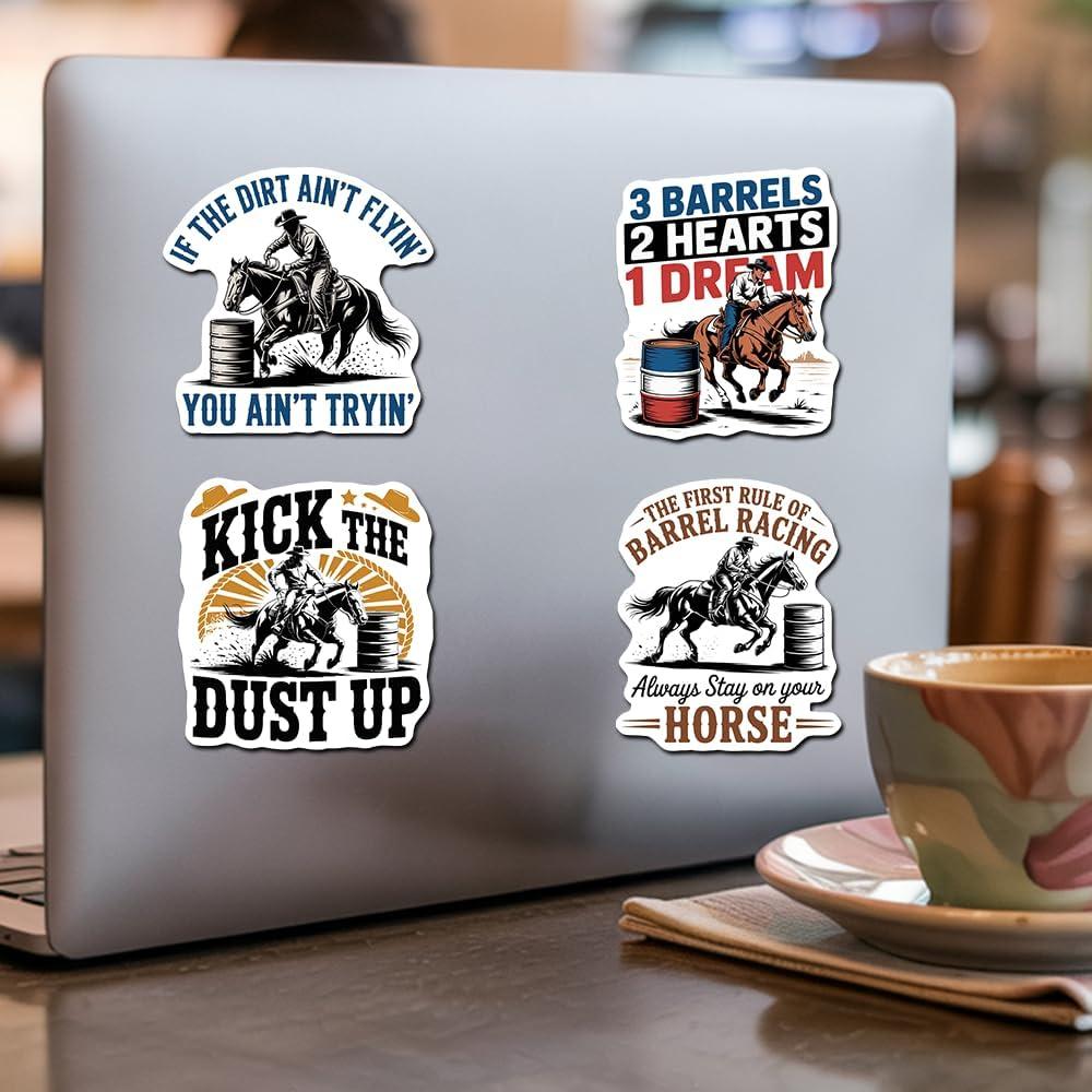 Calcomanías de Vinilo AOMAT77 para Carreras de Barril - 4 Pcs