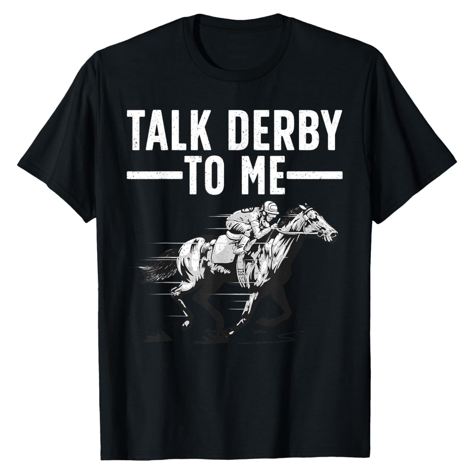 Camiseta Divertida de Carreras de Caballos Derby para Hombres y Mujeres