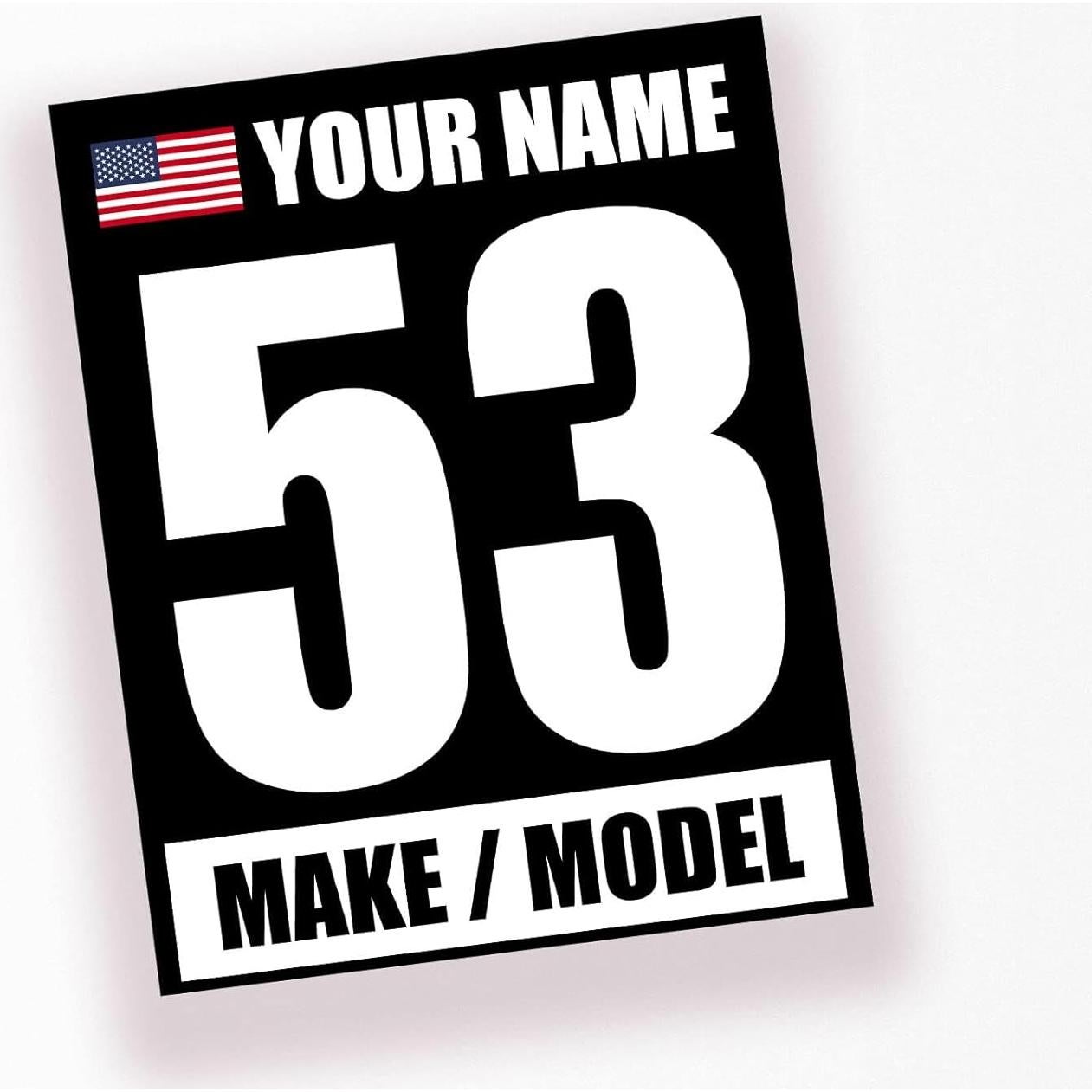 Calcomanías Magnéticas de Carrera MC MOTOPARTS - 2 Piezas 30.48x38.1cm