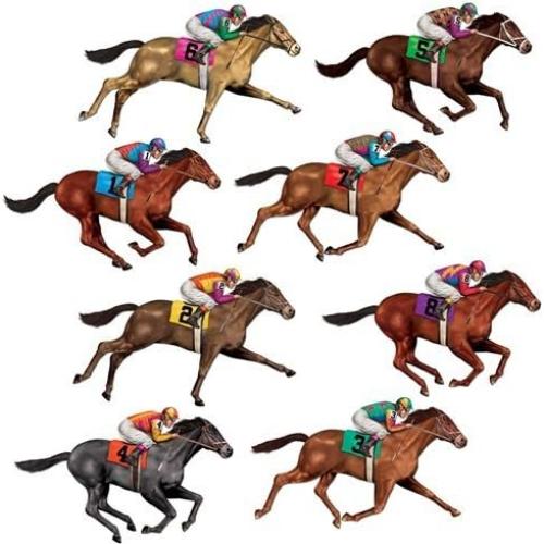 Props de Caballo de Carreras Beistle - 8 Imágenes 73.66 cm