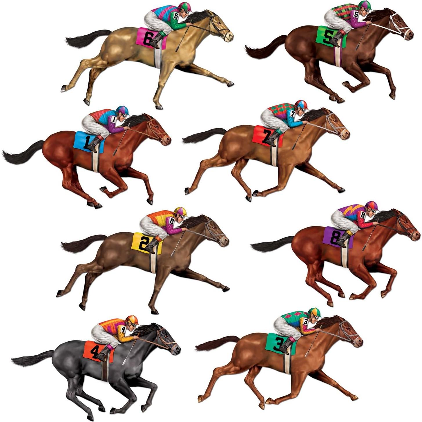 Props de Caballo de Carreras Beistle - 8 Imágenes 73.66 cm