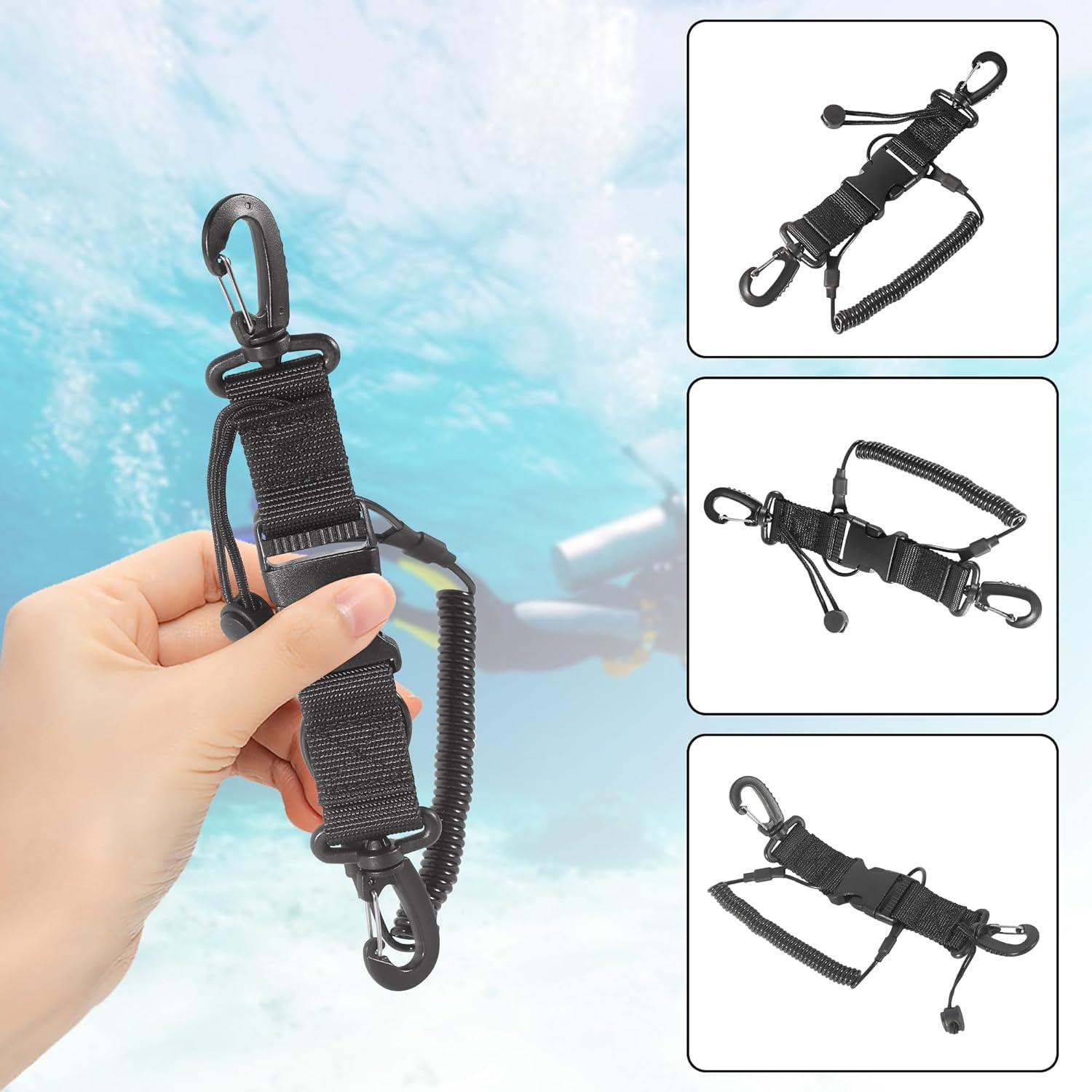 Paquete de 2 Lanyard para Buceo Brougetme con Hebilla Rápida