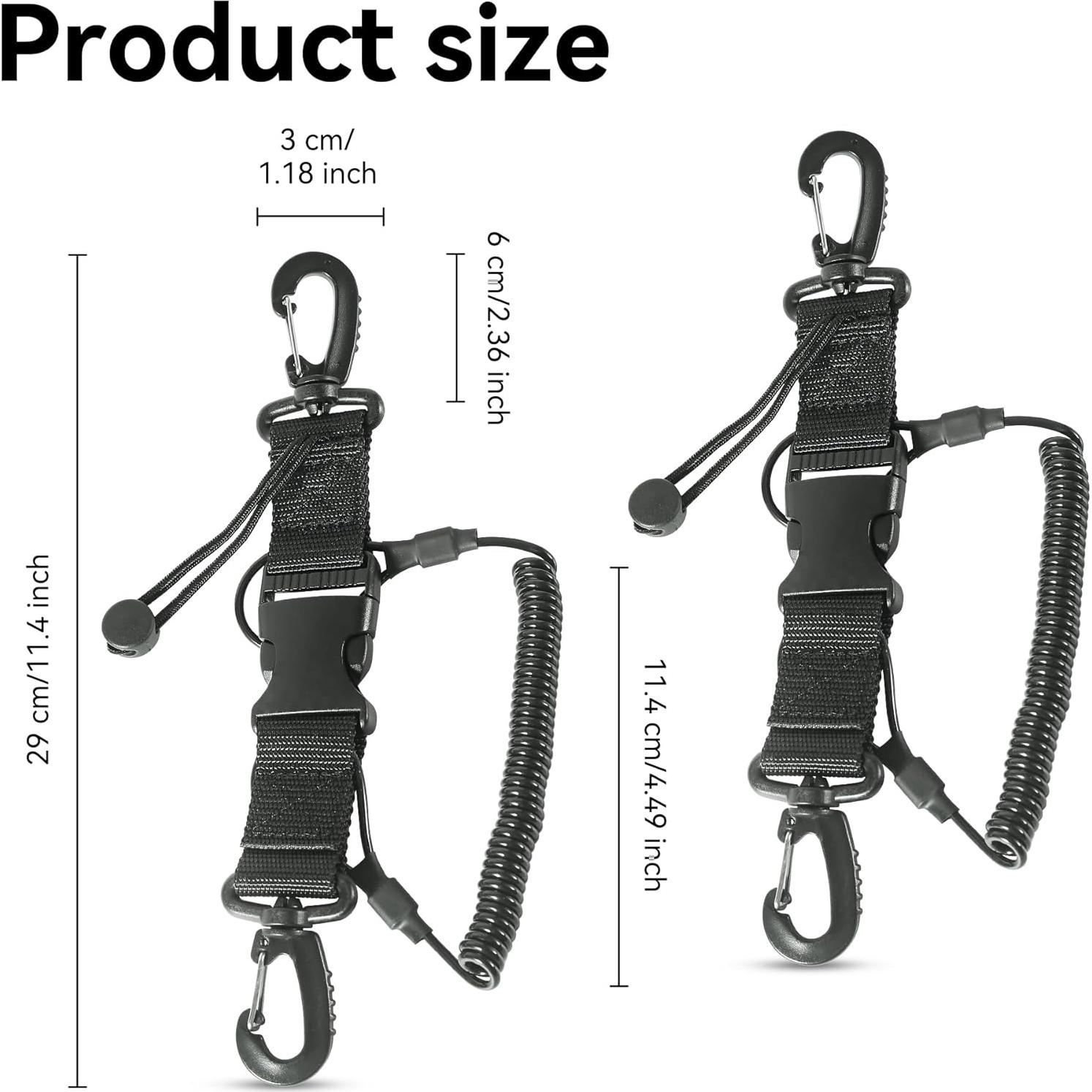 Paquete de 2 Lanyard para Buceo Brougetme con Hebilla Rápida
