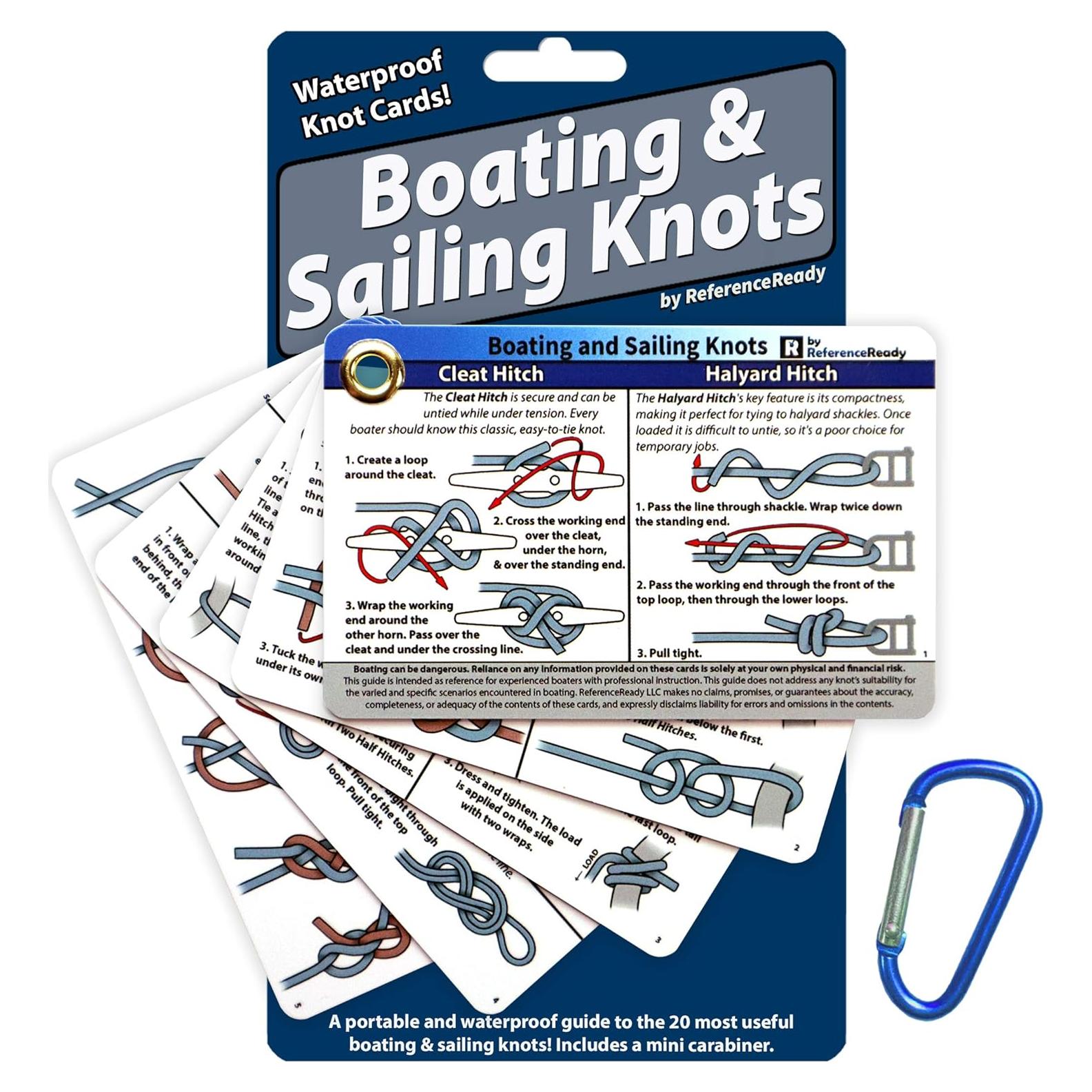Tarjetas de Nudos Impermeables ReferenceReady - 20 Nudos Náuticos
