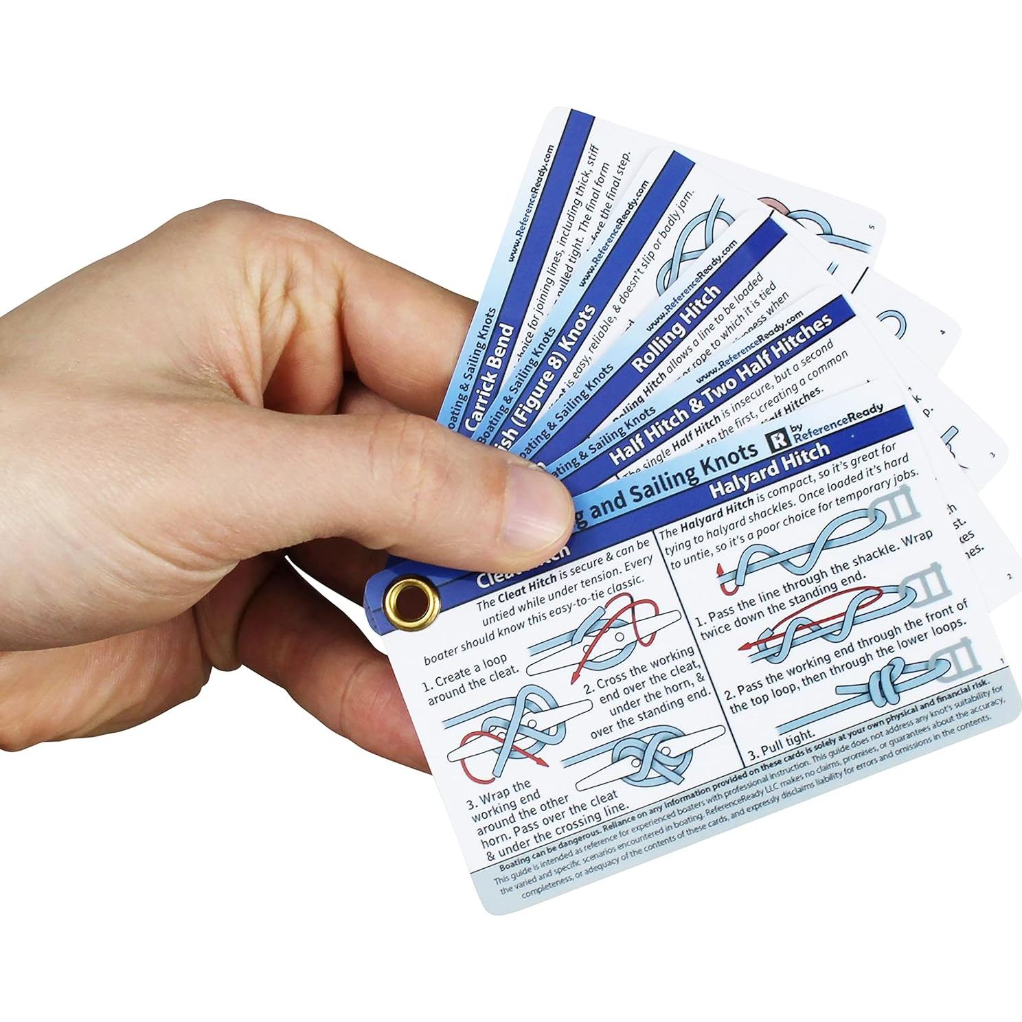 Tarjetas de Nudos Impermeables ReferenceReady - 20 Nudos Náuticos