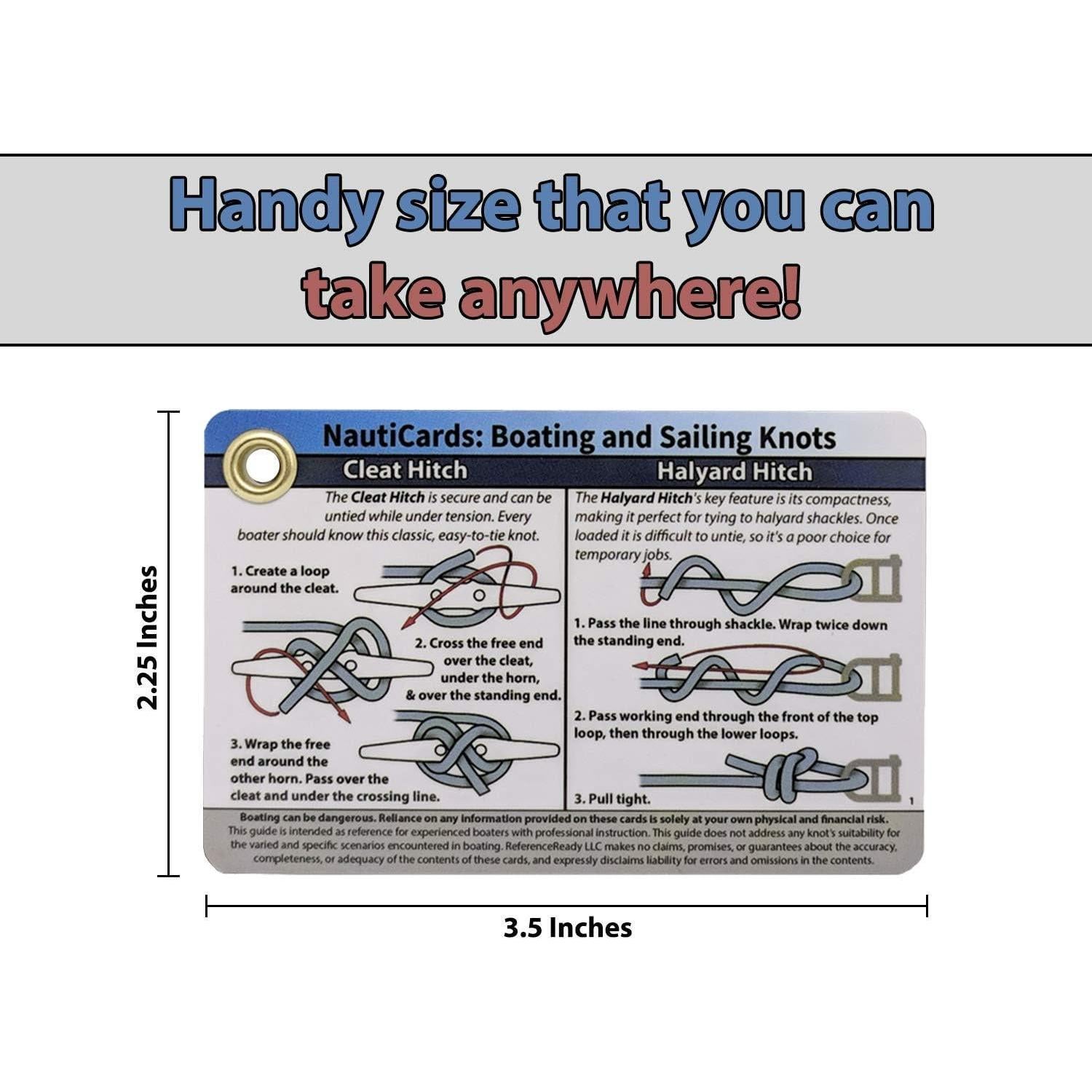 Tarjetas de Nudos Impermeables ReferenceReady - 20 Nudos Náuticos