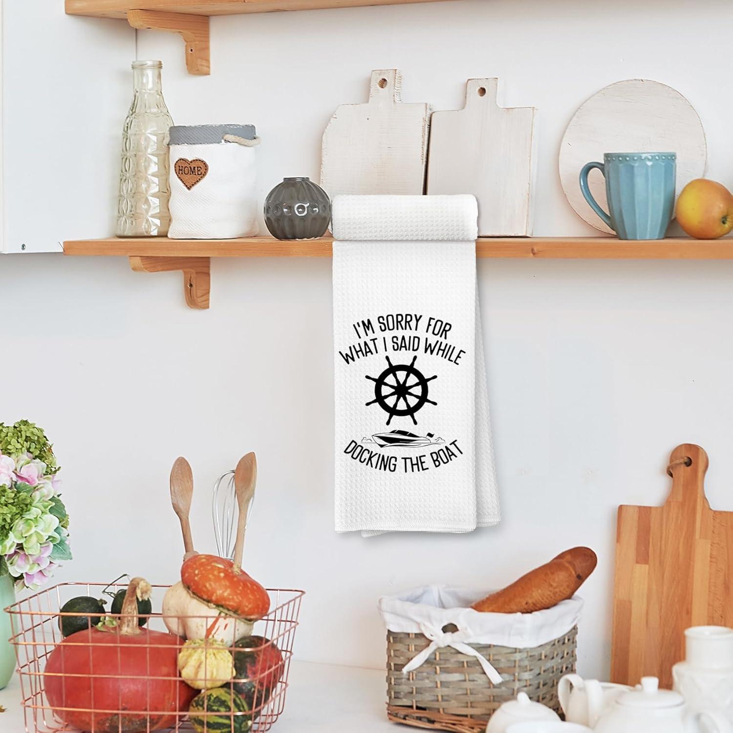 Toalla de Cocina Voatok Ancla Barco 60x40cm Absorbente