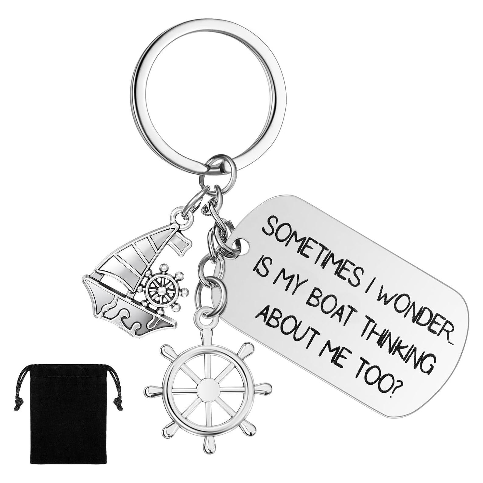 Llavero de Barco Hicarer con Ancla y Timón - Regalo Original