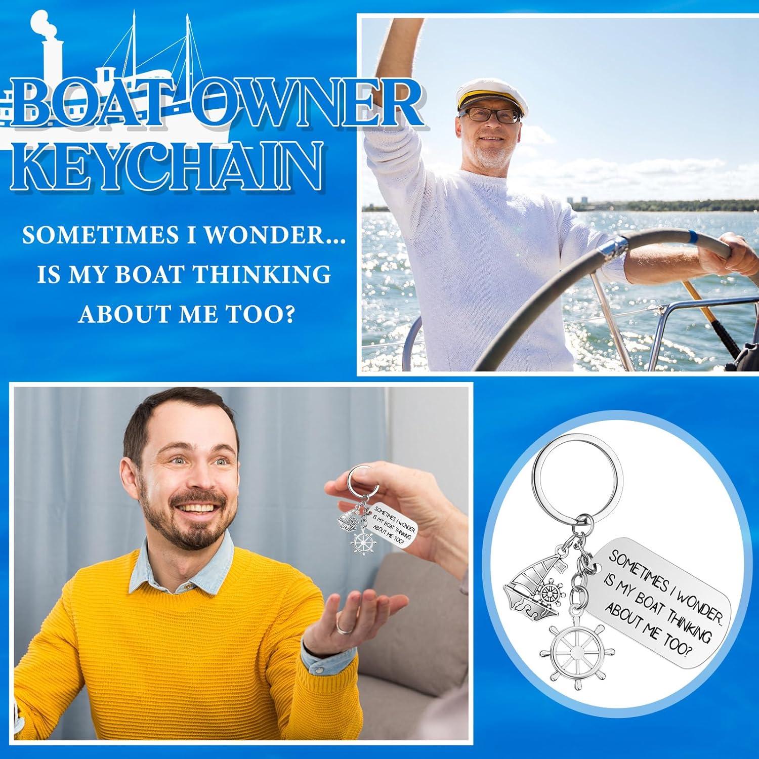 Llavero de Barco Hicarer con Ancla y Timón - Regalo Original