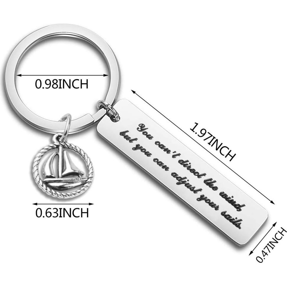 Llavero Inspirador WUSUANED Barco de Vela Acero Inoxidable