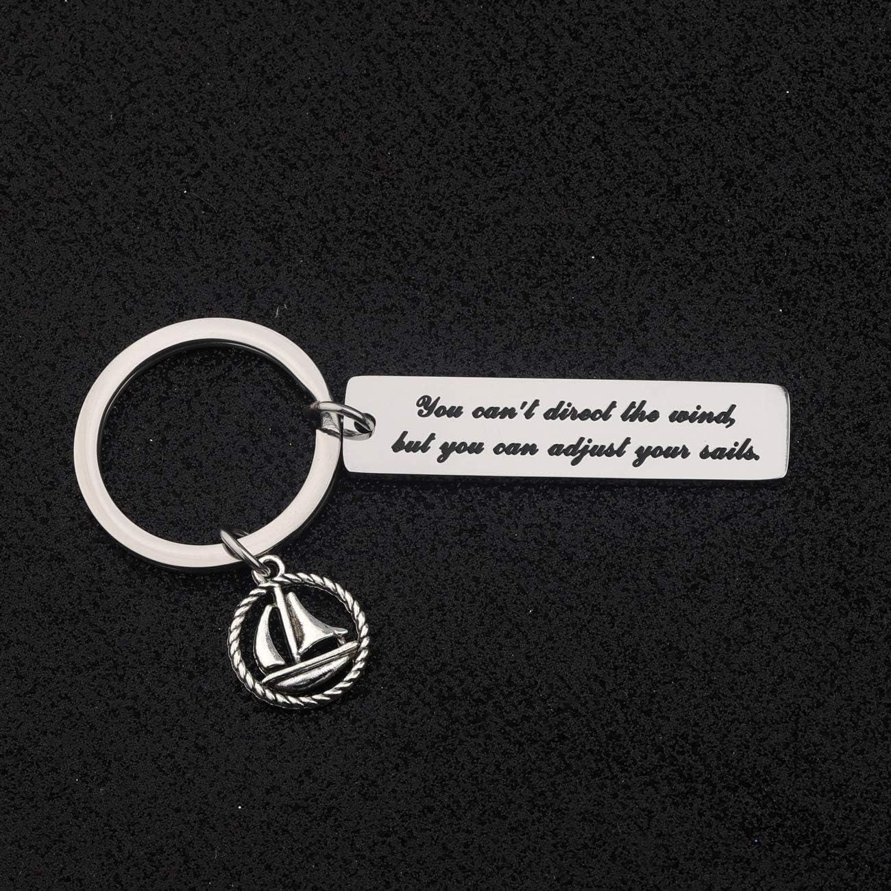 Llavero Inspirador WUSUANED Barco de Vela Acero Inoxidable