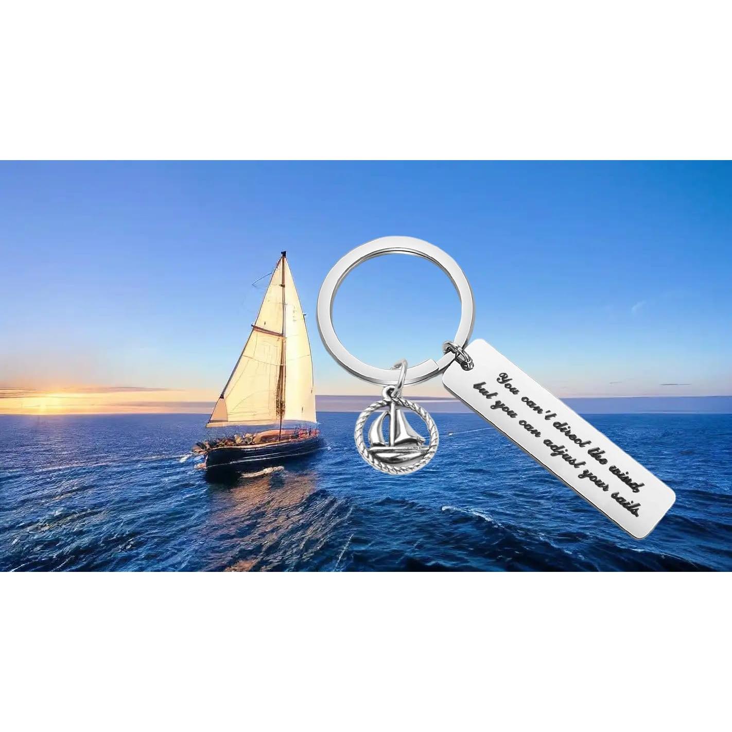 Llavero Inspirador WUSUANED Barco de Vela Acero Inoxidable