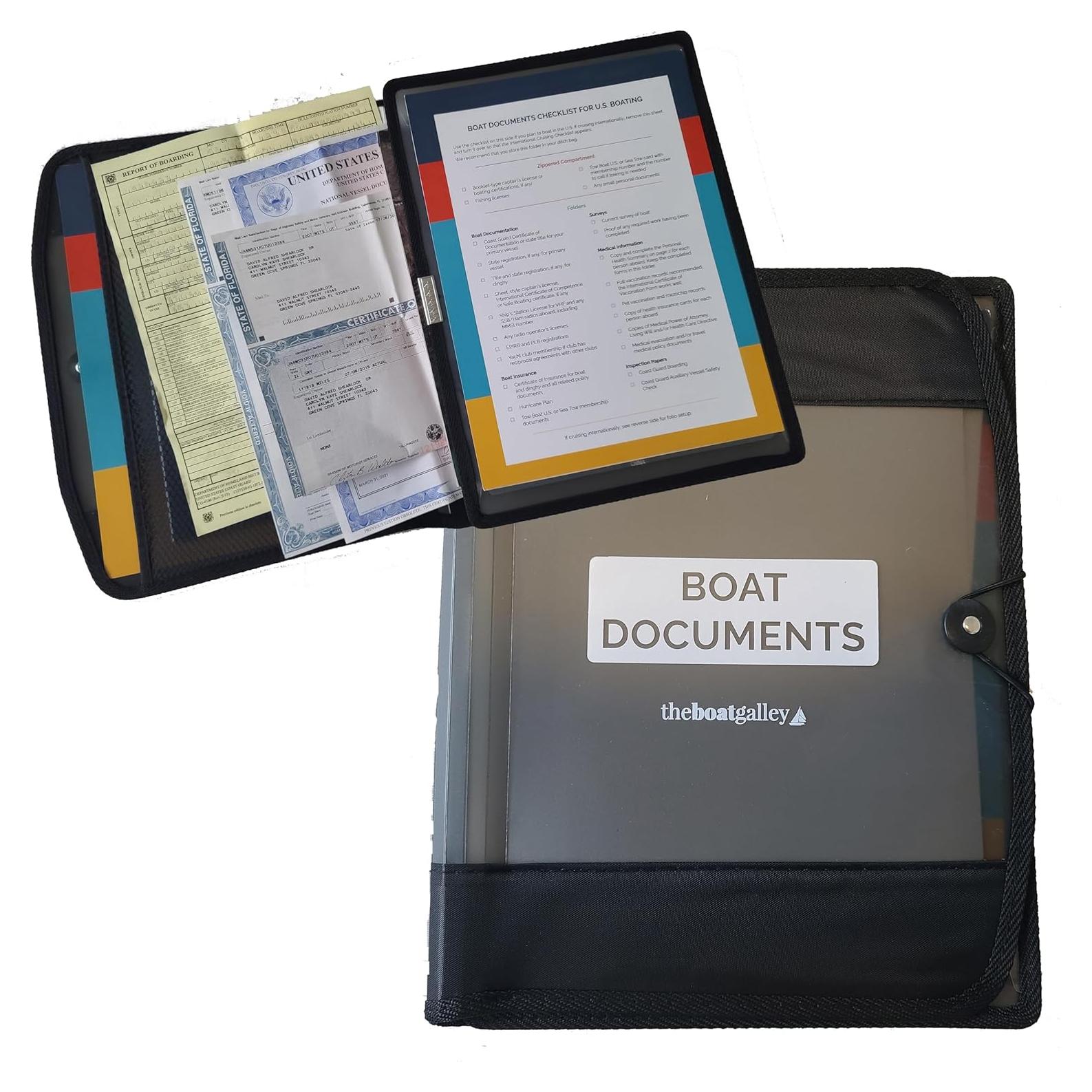 Organizador de Documentos para Barcos The Boat Galley Gris A4