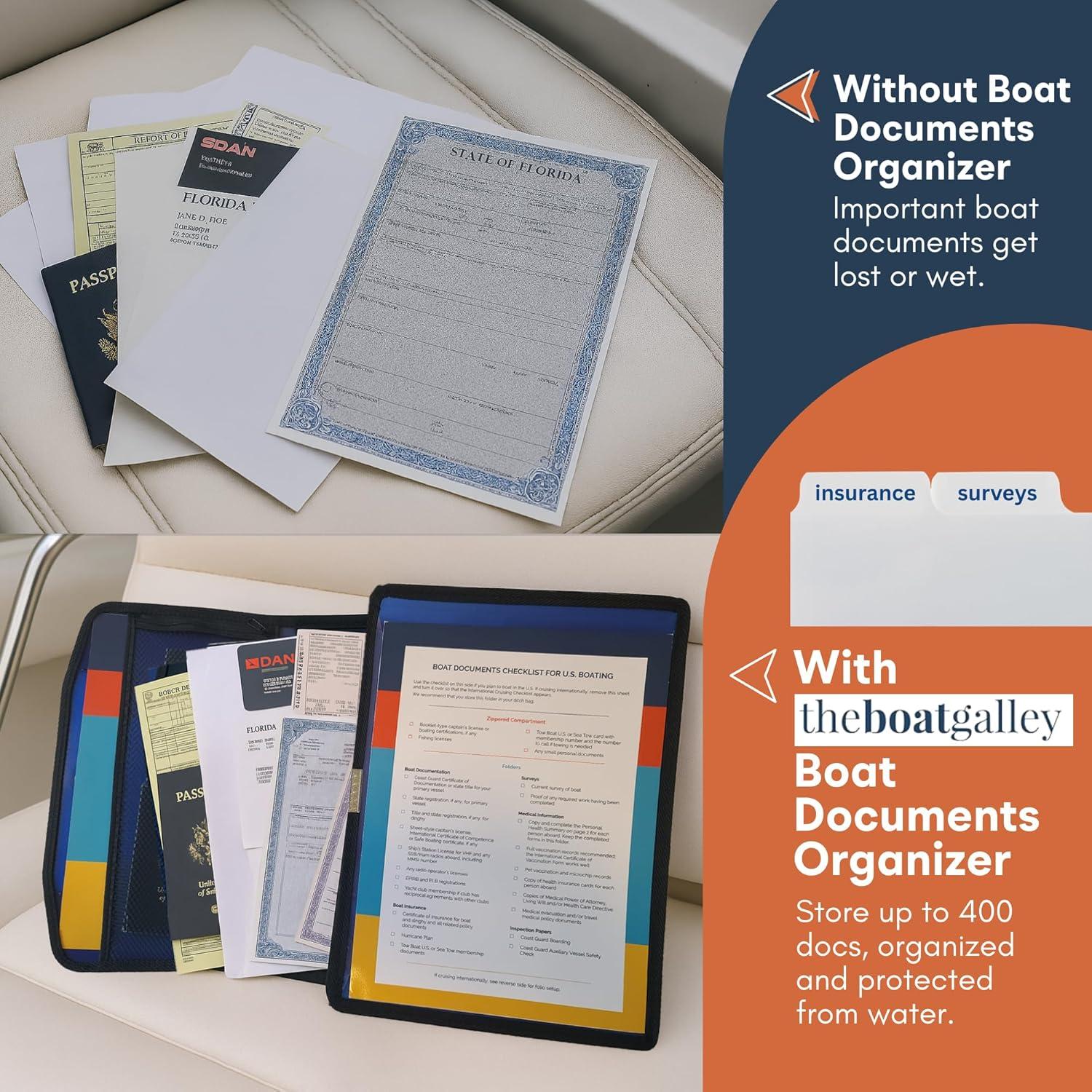 Organizador de Documentos para Barcos The Boat Galley Gris A4