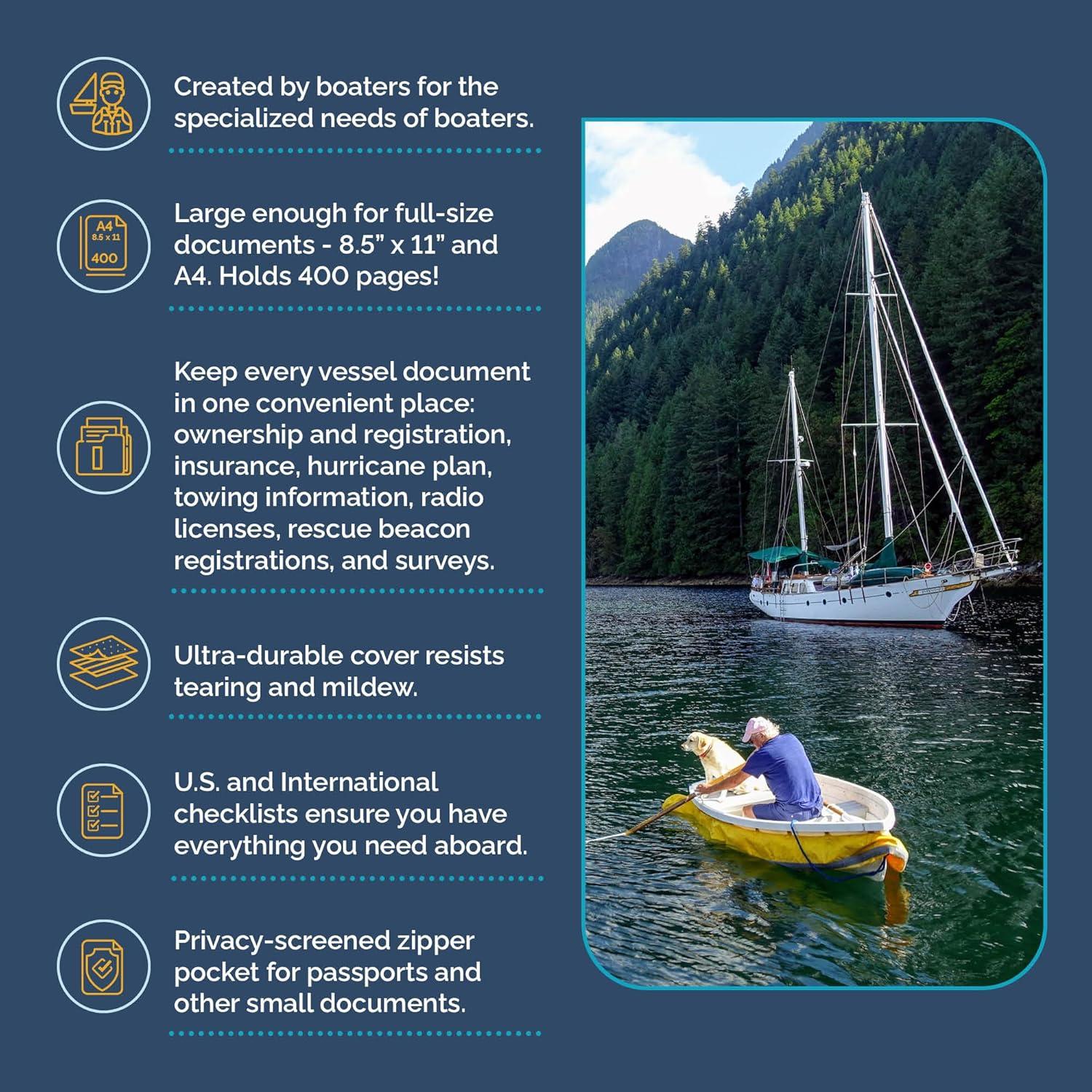 Organizador de Documentos para Barcos The Boat Galley Gris A4