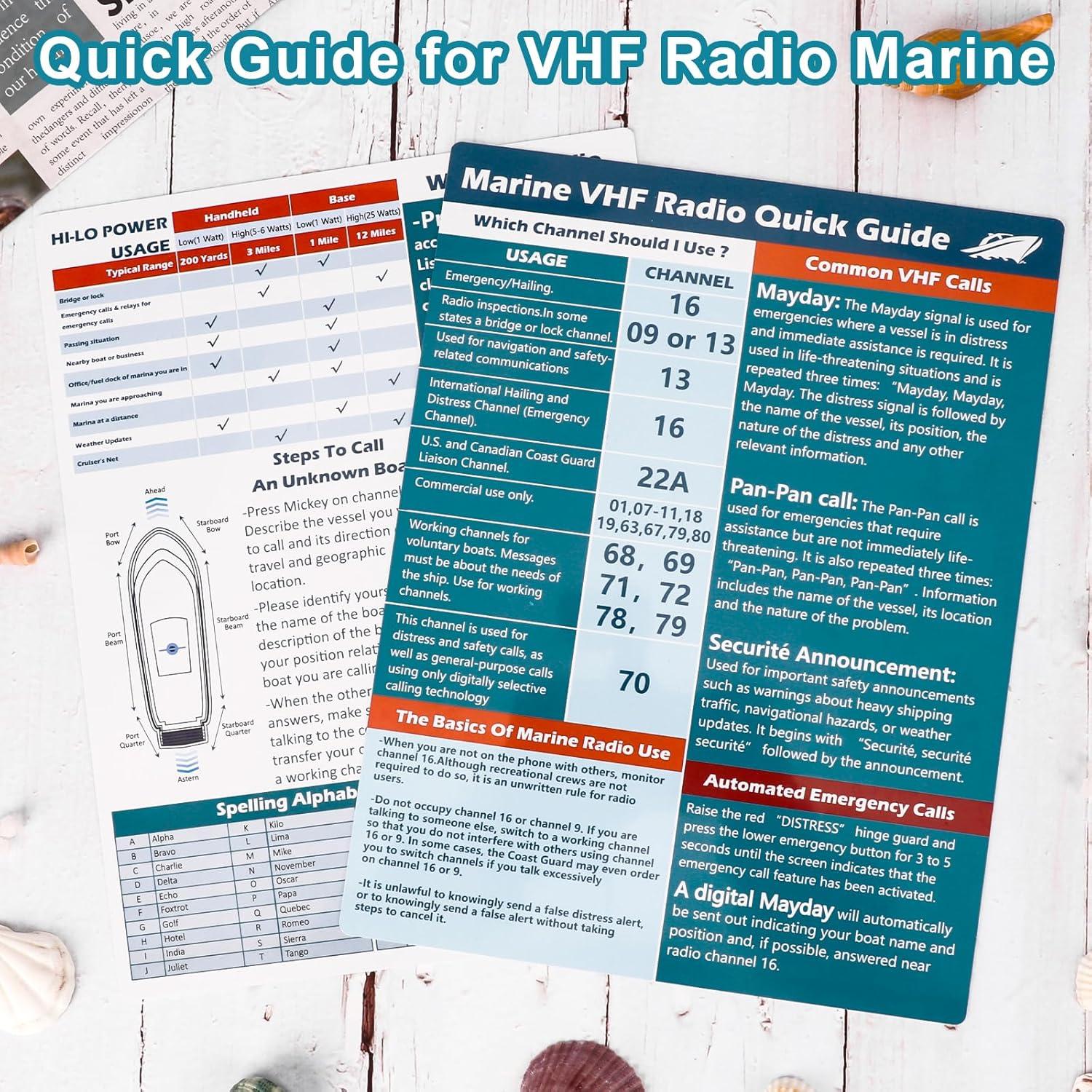 Guía Rápida de Radio VHF Marina SMAODSGN 29.39x22.15cm