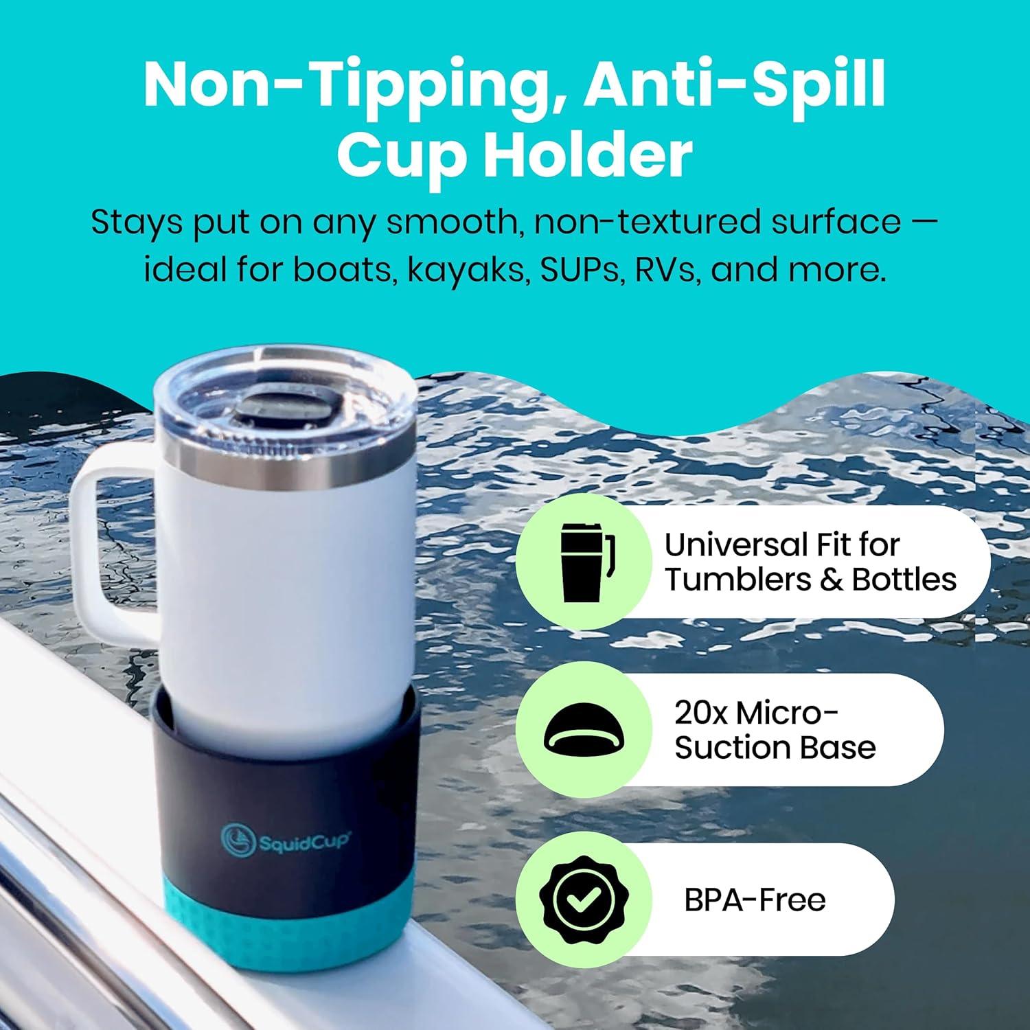 Soporte Antivuelco para Tazas SquidCup 12-30 oz Negro/Azul