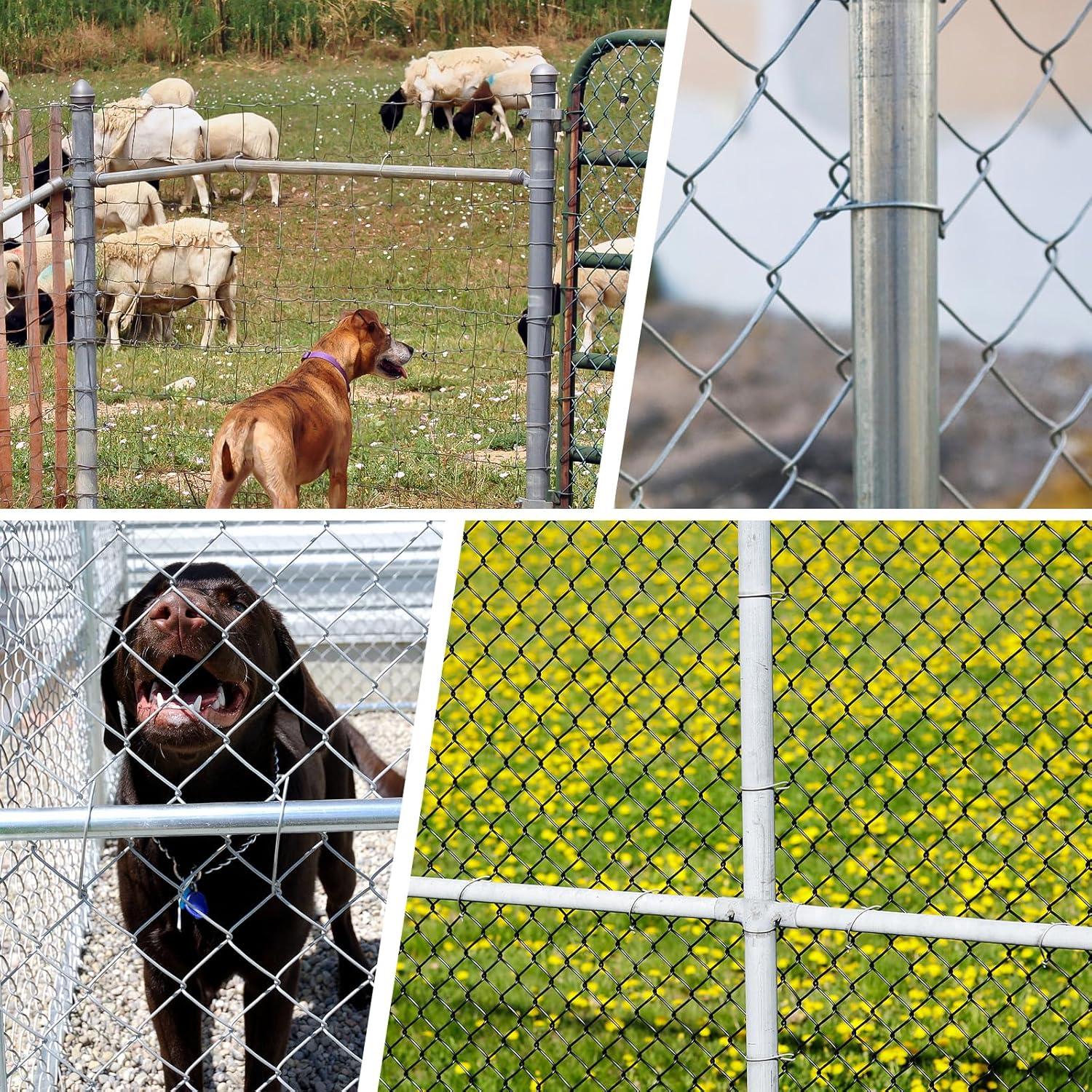 Sujetadores de Cerca de Cadena U0U 21cm Aluminio 60 Piezas
