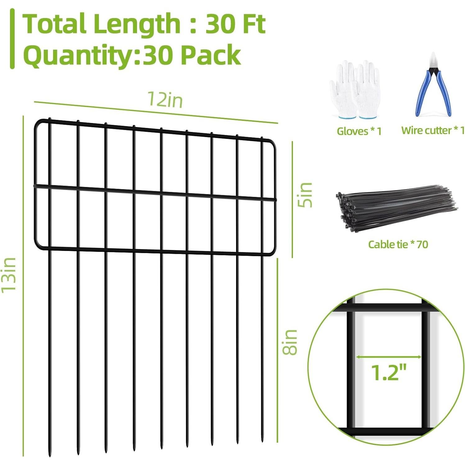 Cerca Barrera para Animales COLRASN 30 Paneles 33cm x 9.14m