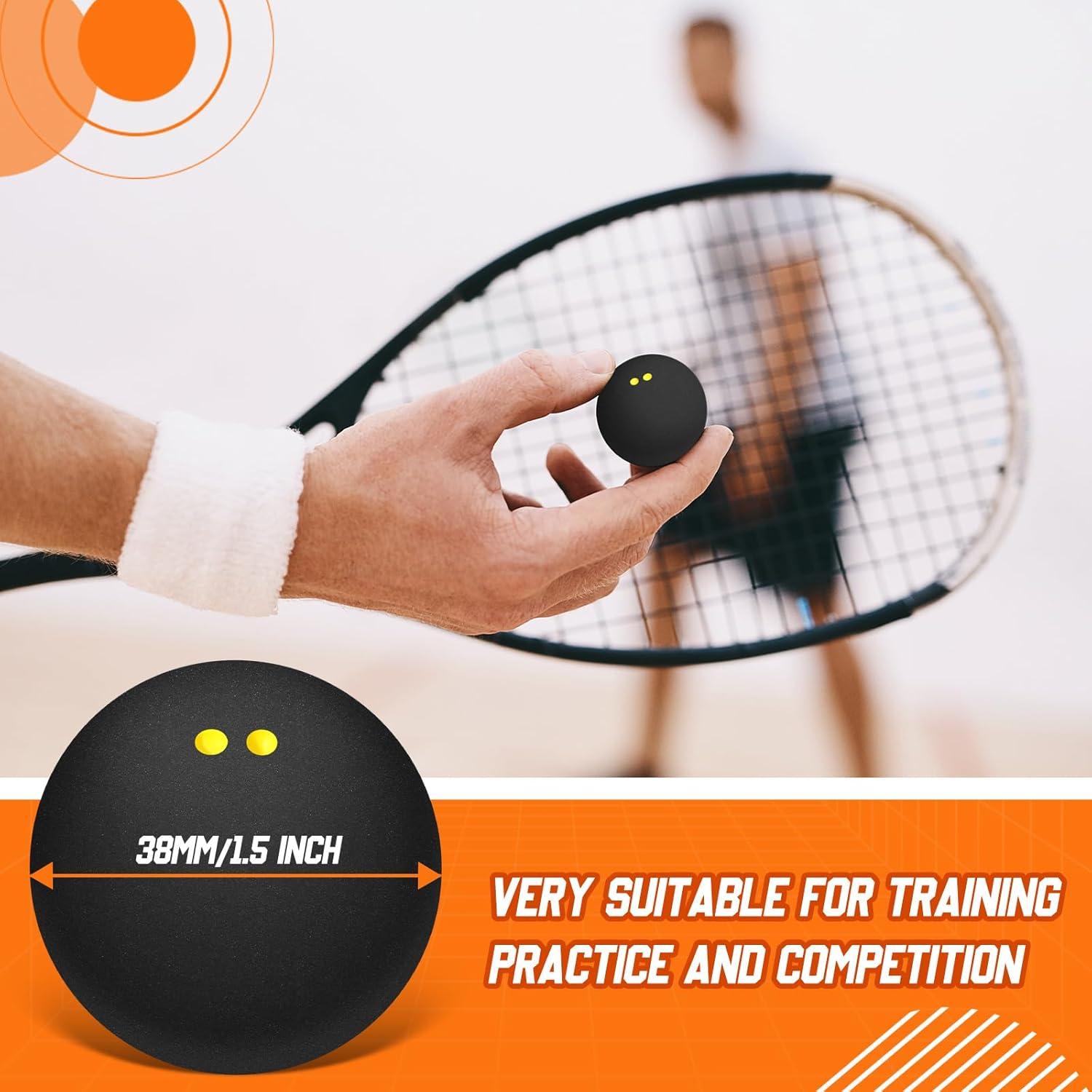 12 Pelotas de Squash Profesional WinnerWhy Doble Punto Amarillo