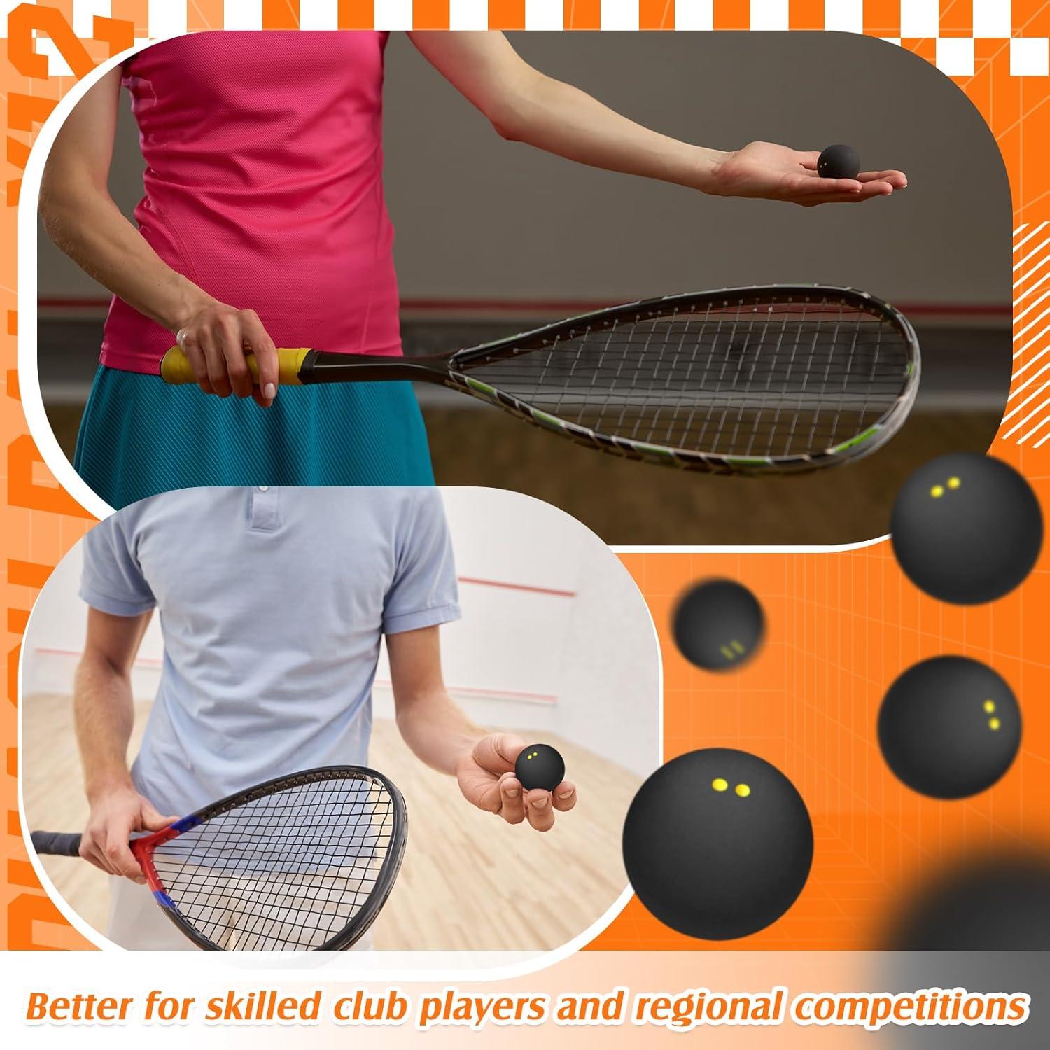 12 Pelotas de Squash Profesional WinnerWhy Doble Punto Amarillo