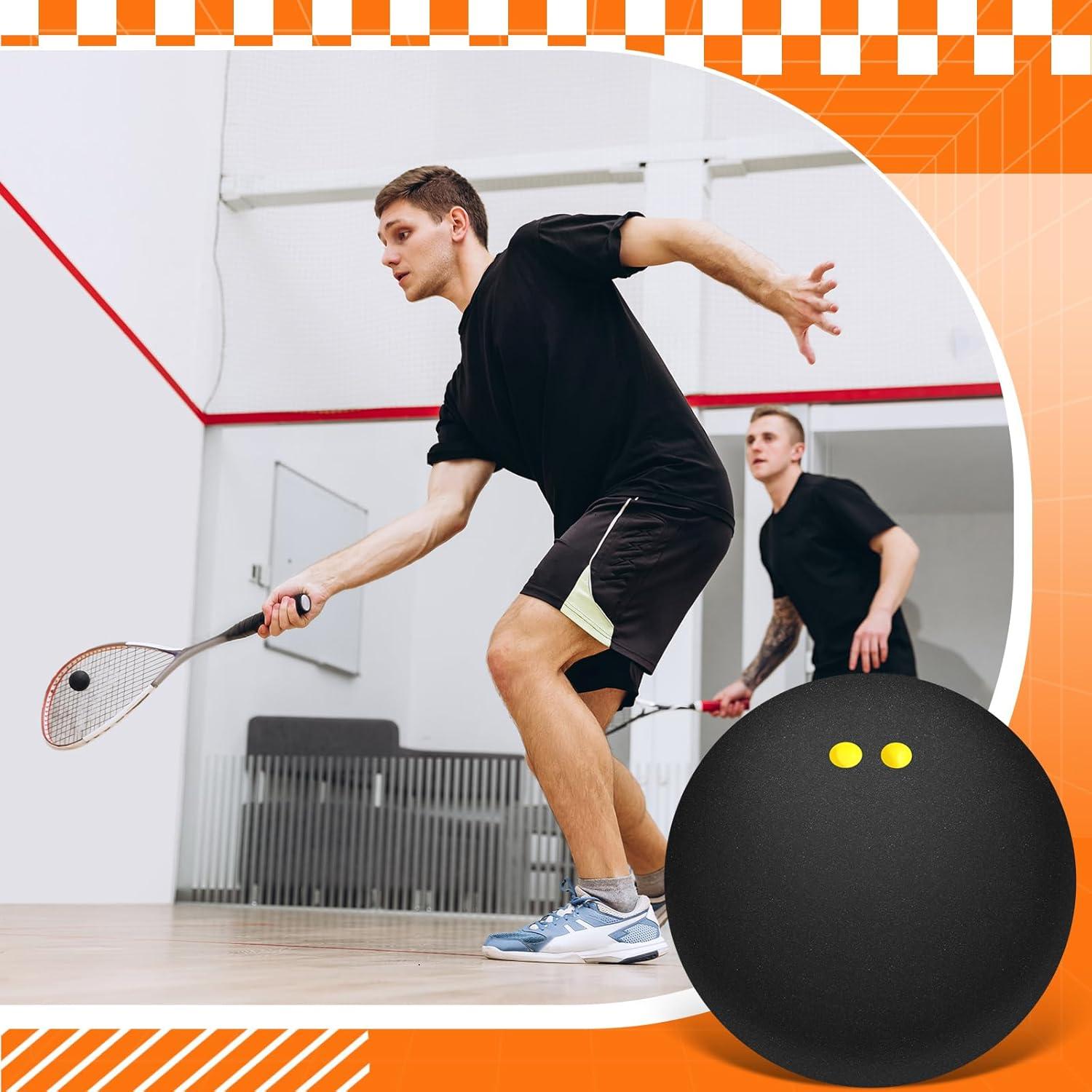 12 Pelotas de Squash Profesional WinnerWhy Doble Punto Amarillo