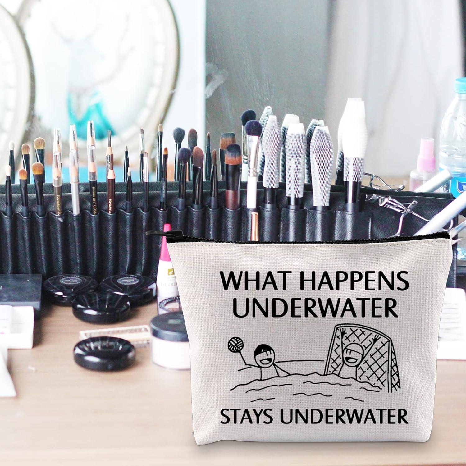 Bolsa Cosmética POFULL para Viaje y Maquillaje - 23.4x17.3cm