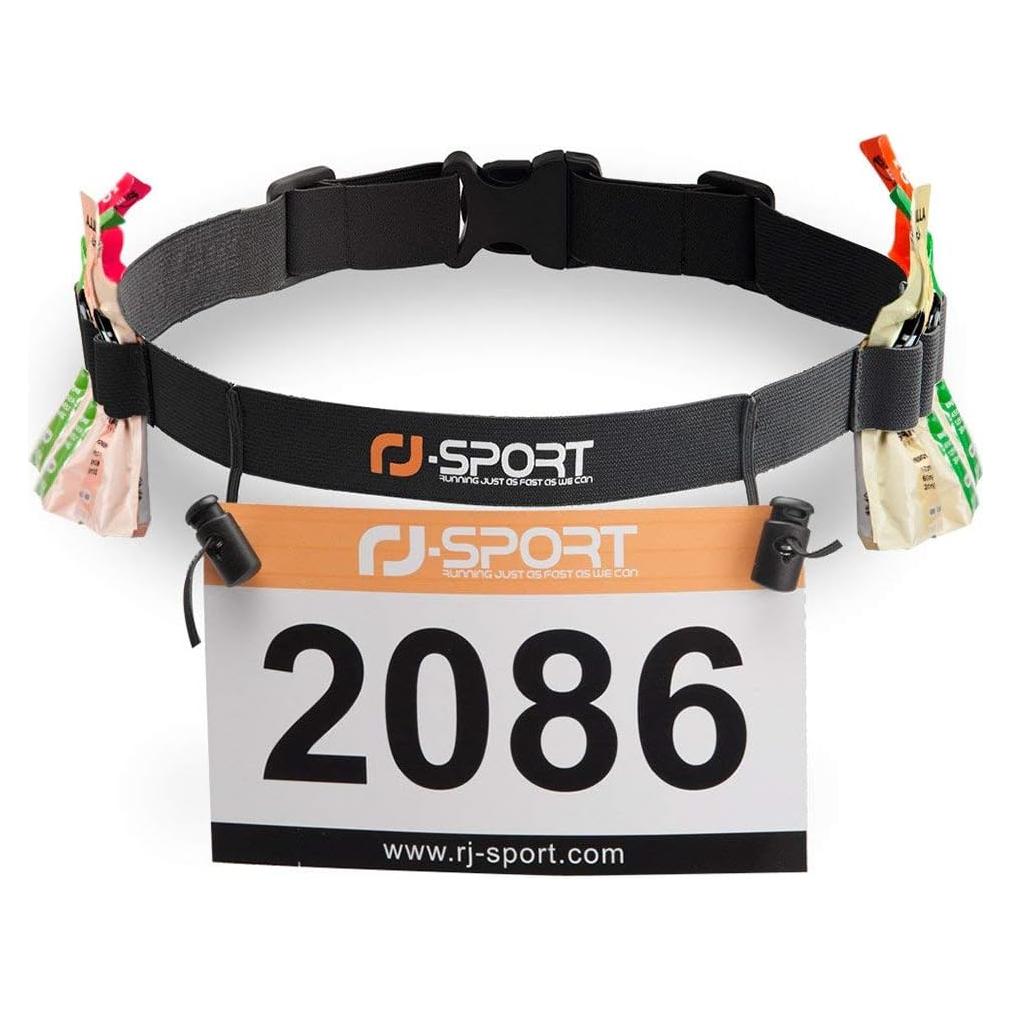 Cinturón de Carrera RJ-Sport con Soporte para Número y Geles
