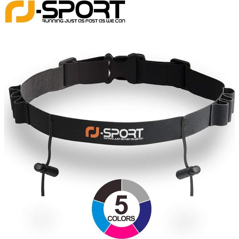 Cinturón de Carrera RJ-Sport con Soporte para Número y Geles