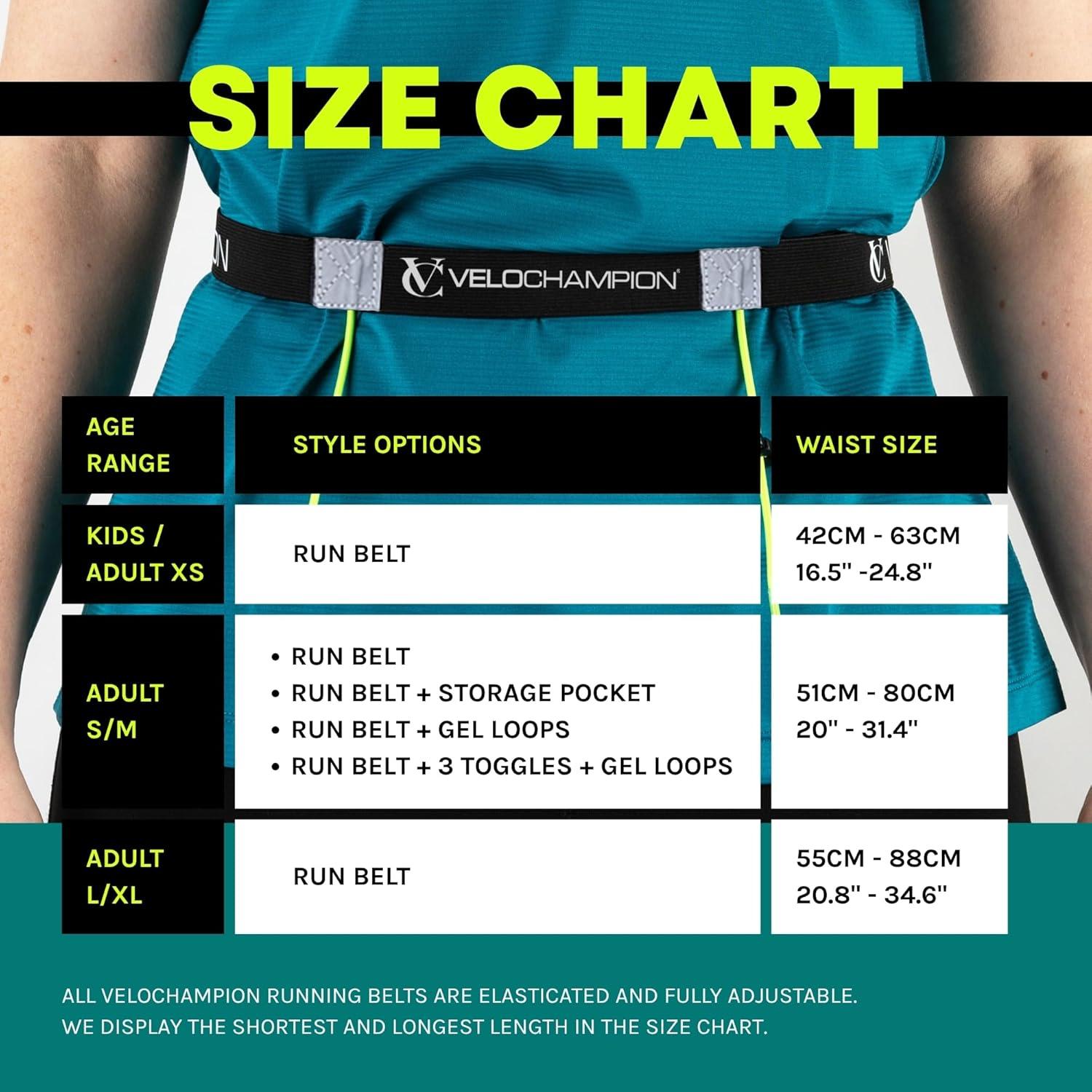 Cinturón de Correr VeloChampion Ajustable para Triatlón y Maratón