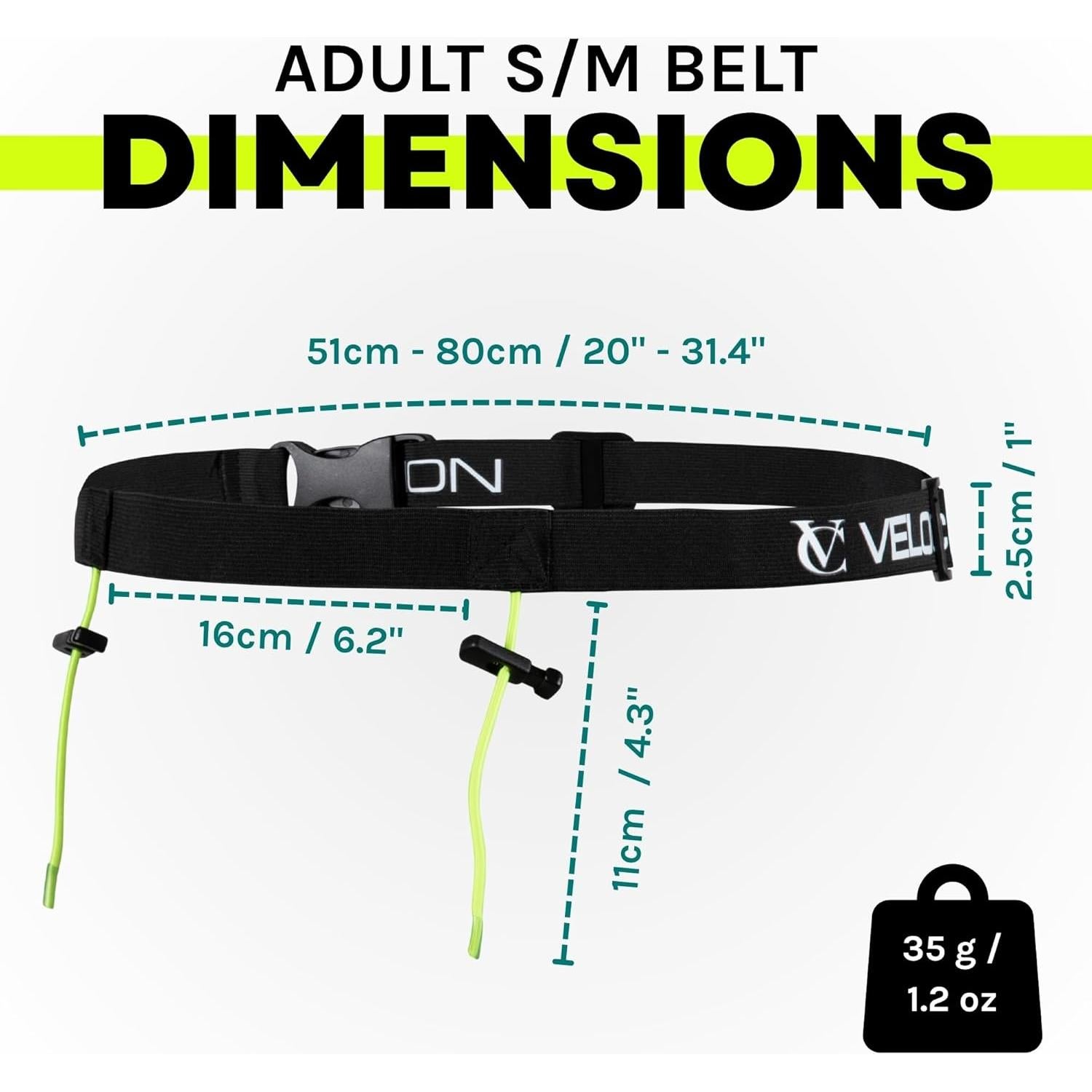 Cinturón de Correr VeloChampion Ajustable para Triatlón y Maratón