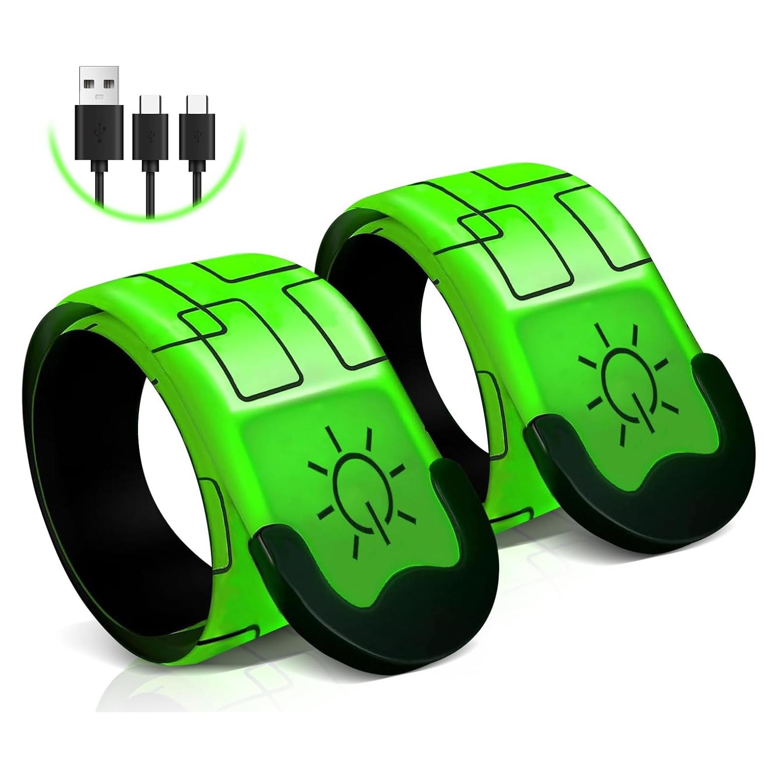 Brazaletes LED Recargables Xeiophoy para Correr 2 Pcs